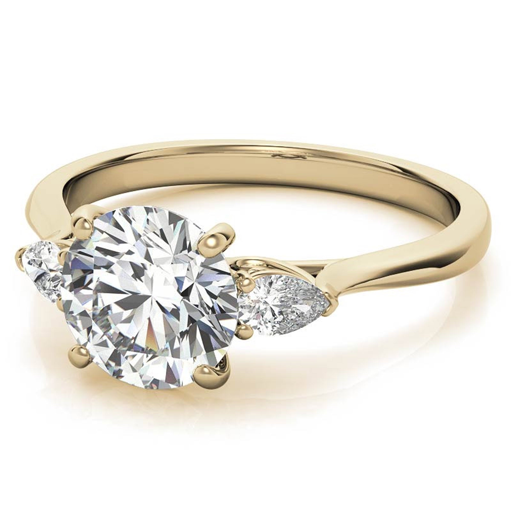 Yellow Gold Three Stone Ring