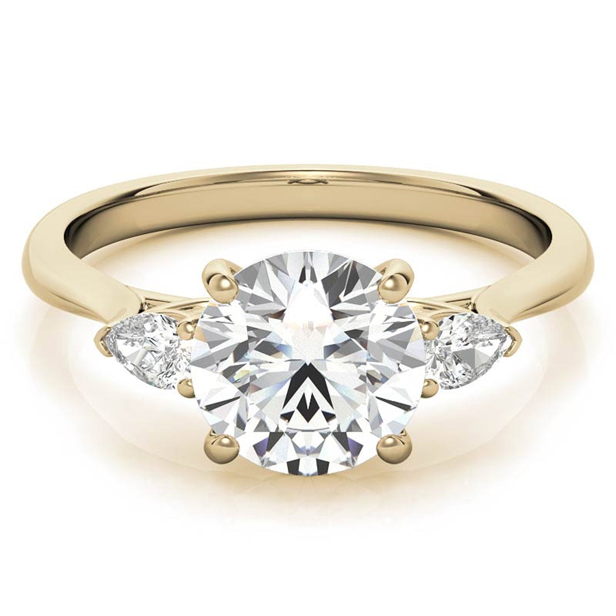 Yellow Gold Three Stone Ring