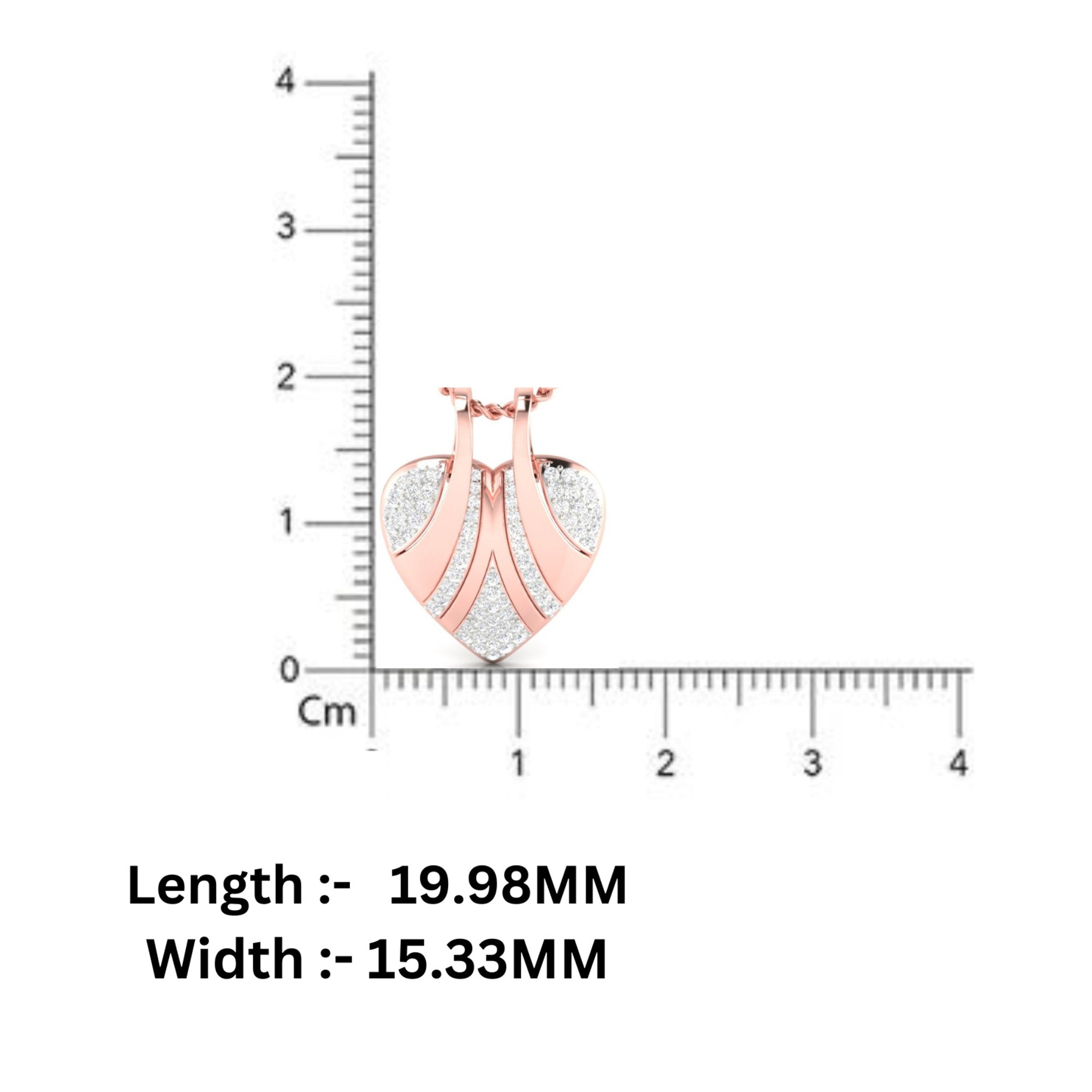 Yellow Gold Diamond Heart Pendant