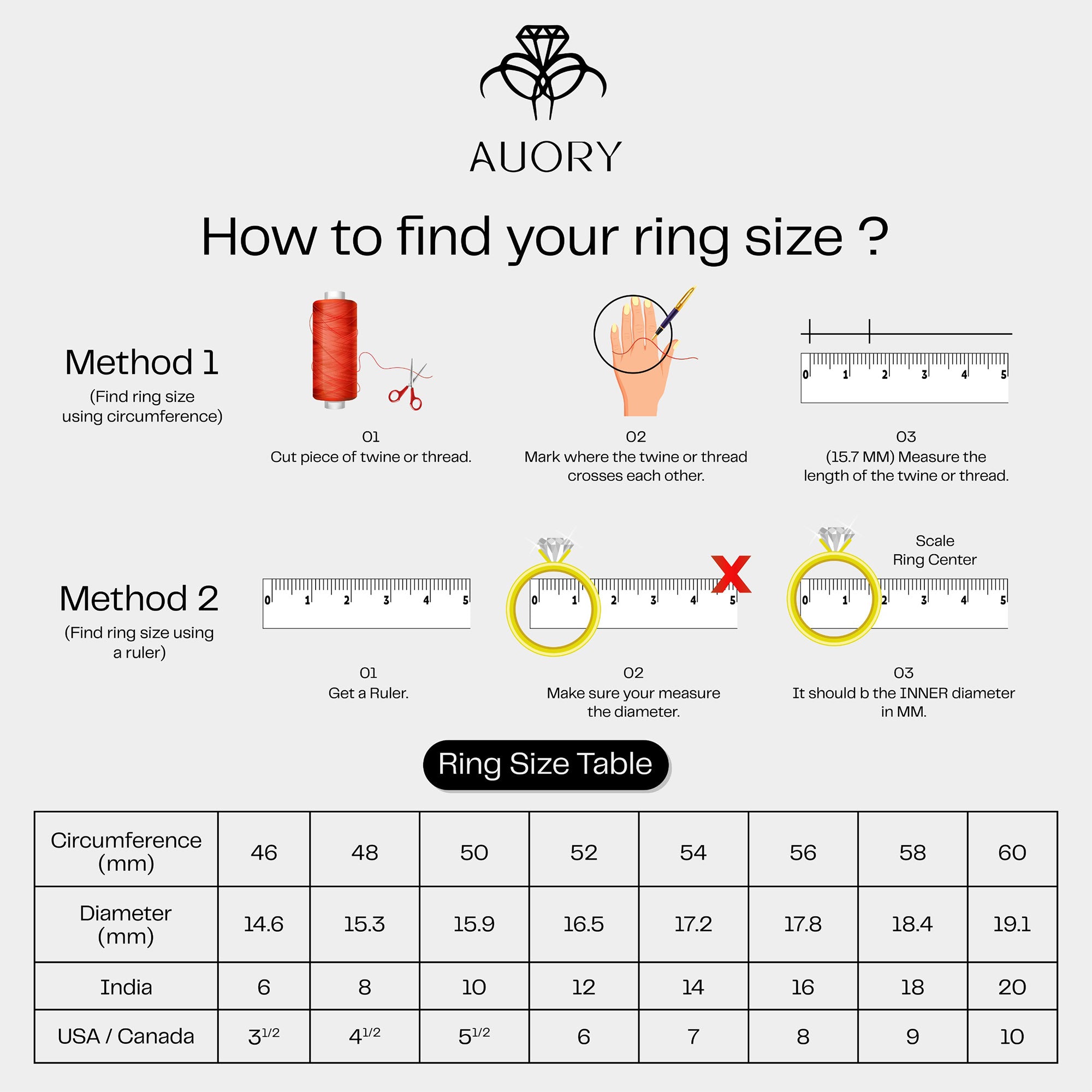 Three Stone Silver Ring