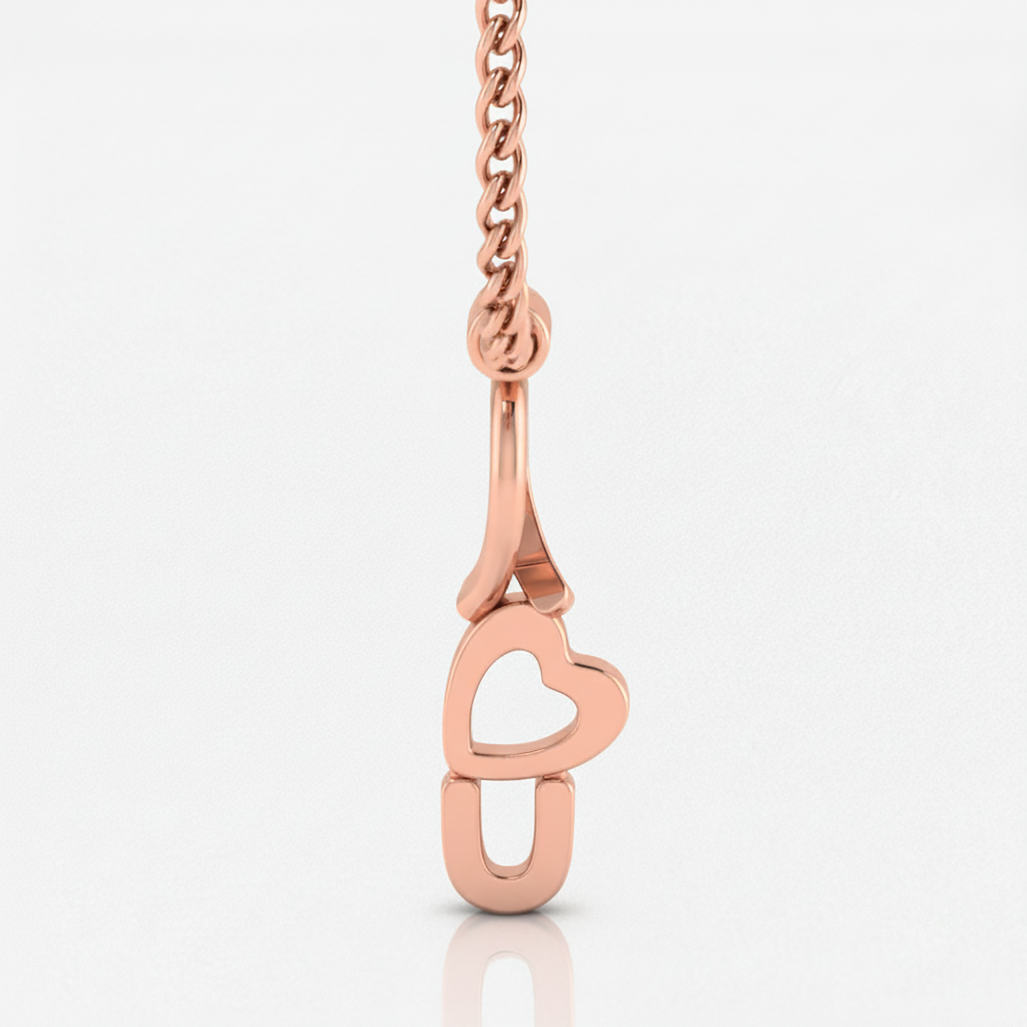 Rose Gold I Love U Pendant