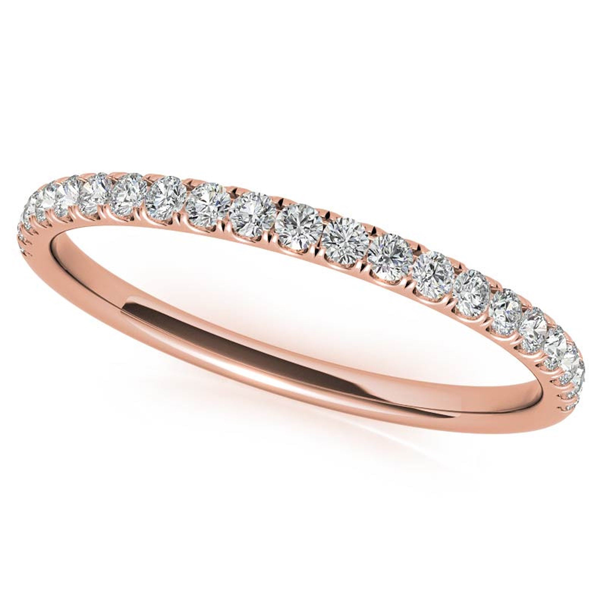 Rose Gold Stackable Ring Set with Halo Design