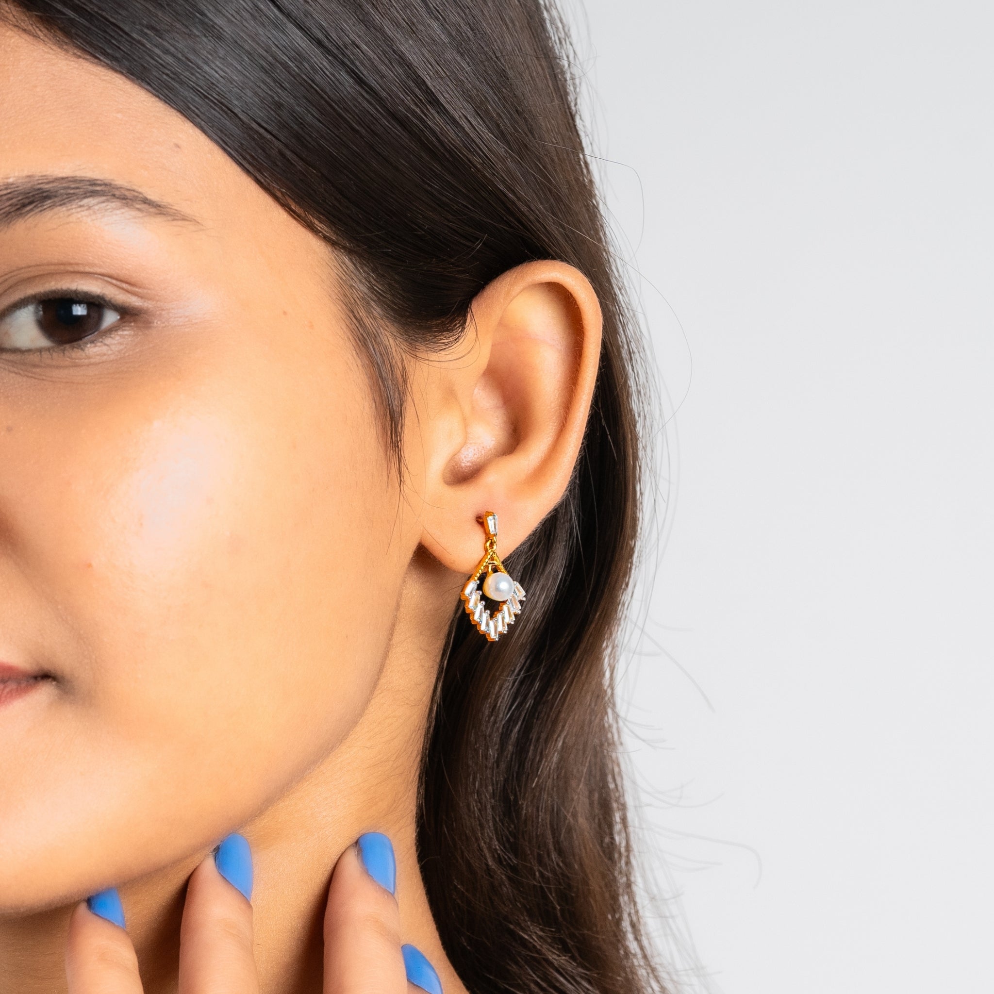 Gold Plated Sterling Drop Earrings