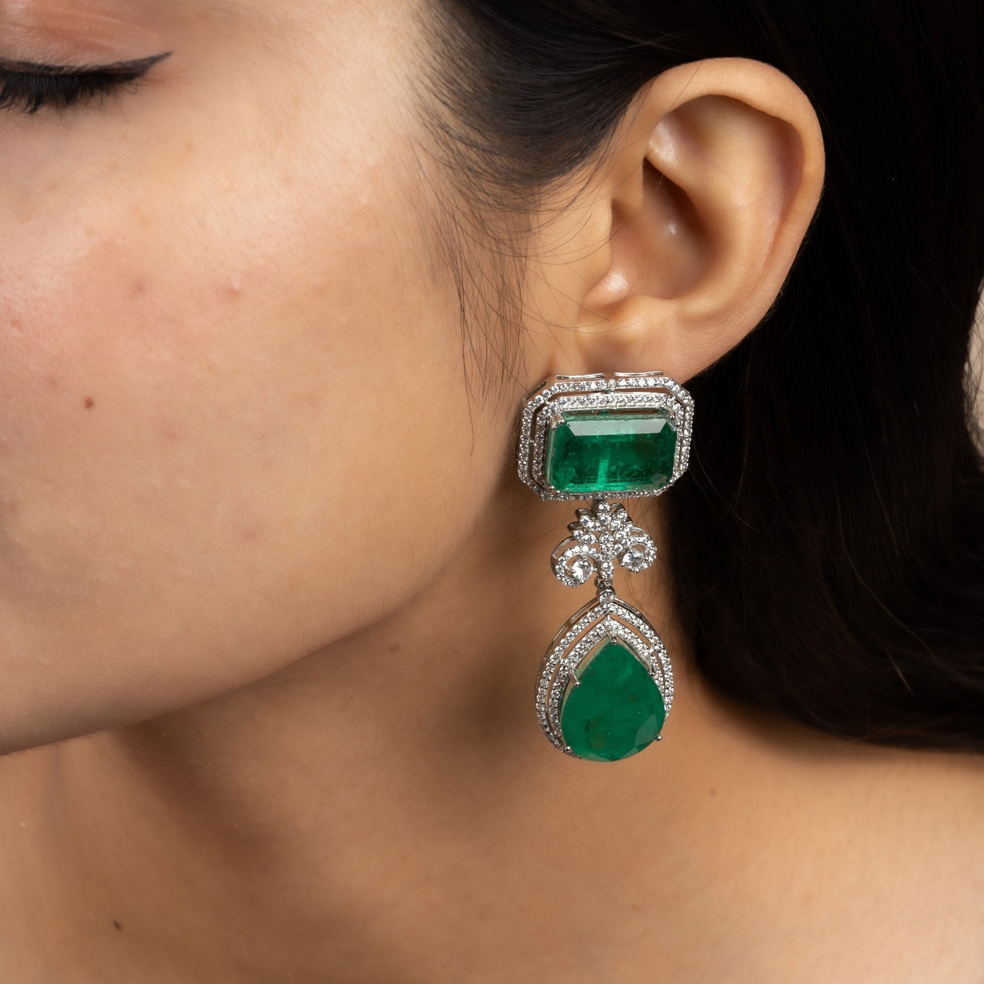 Emerald Drop Earring