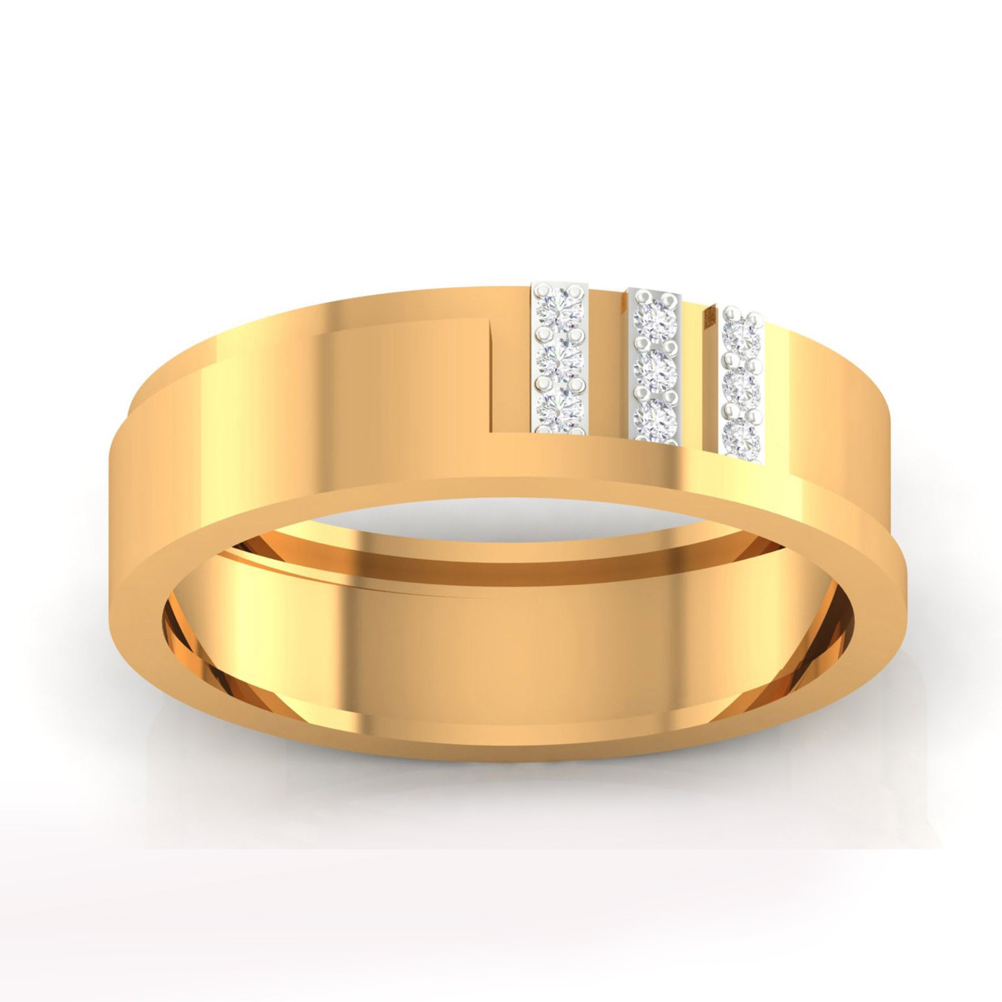Elegent Yellow Gold Couple Band