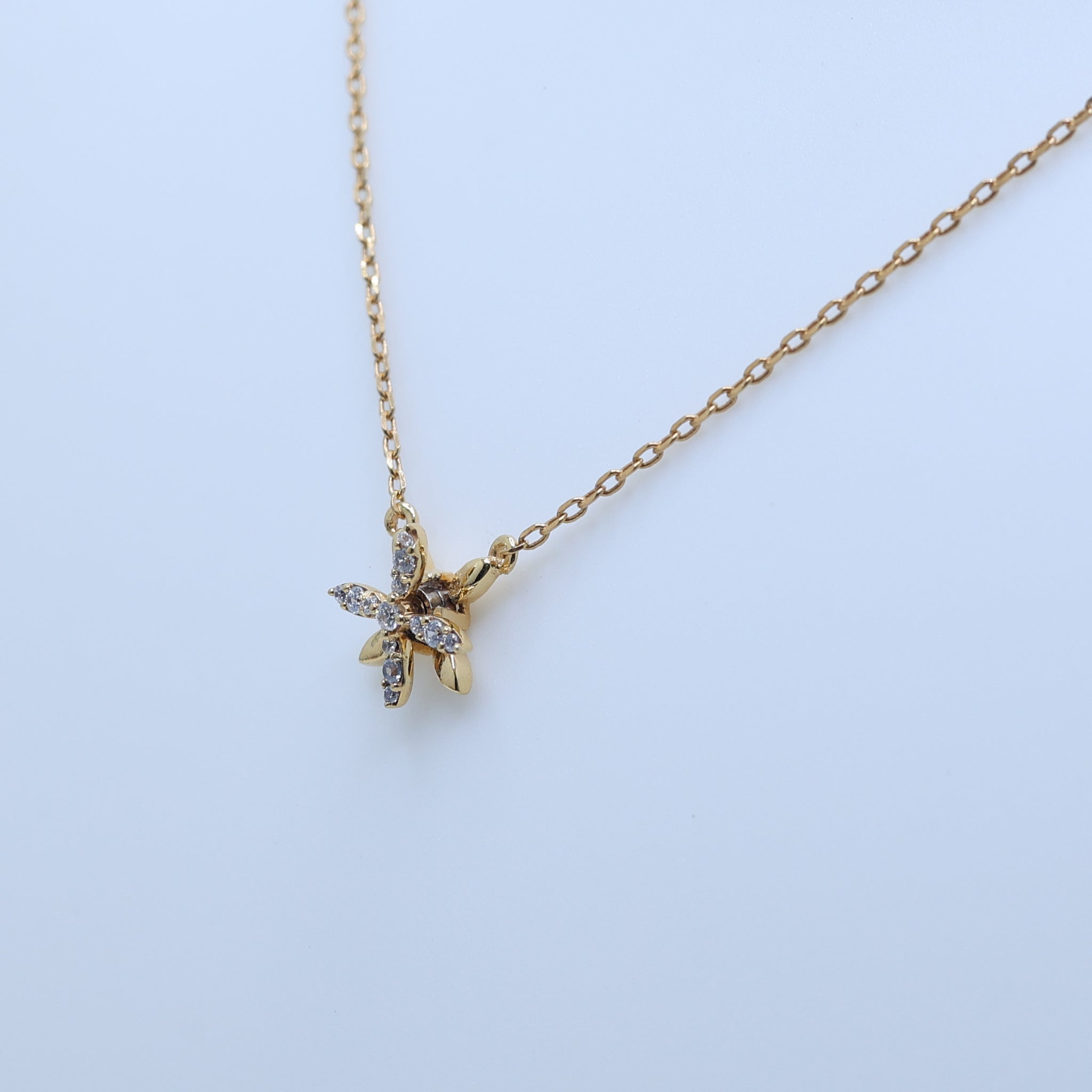 Gold Plated Silver Floral Pendant