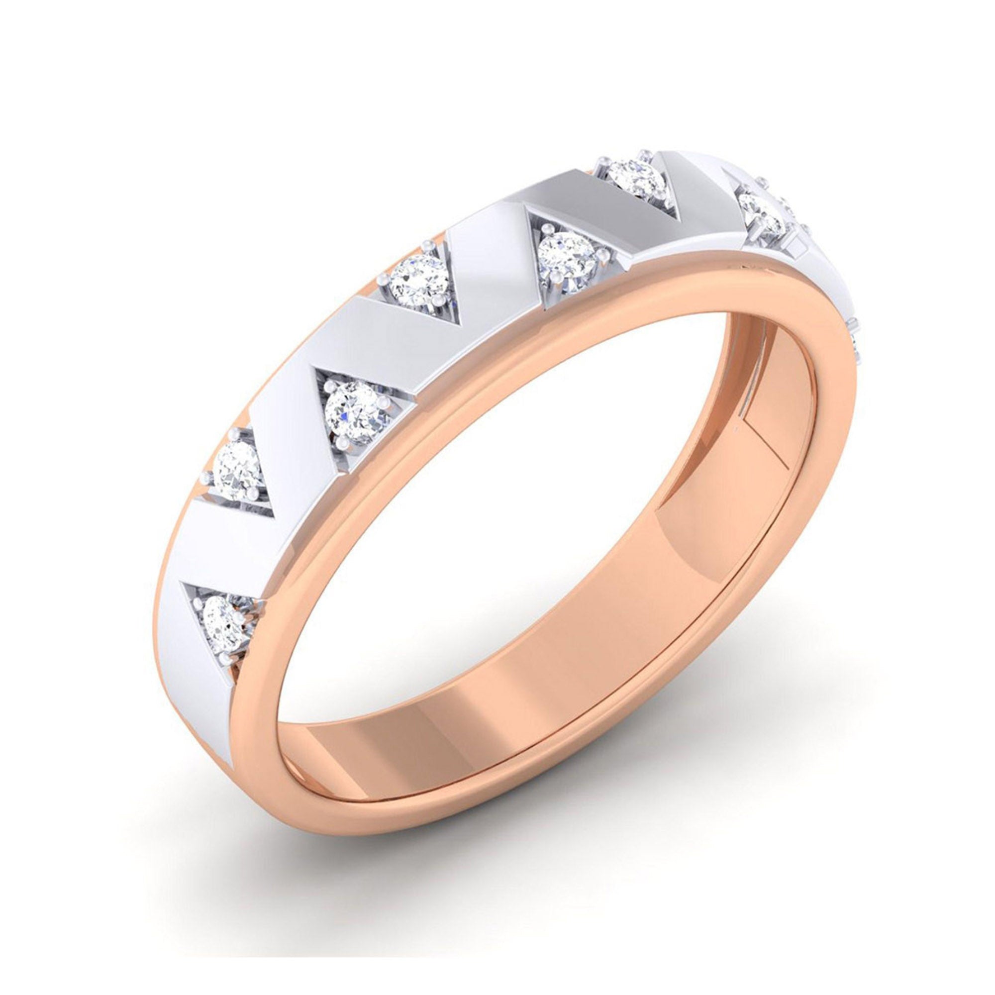 Refined Chevron Diamond Band