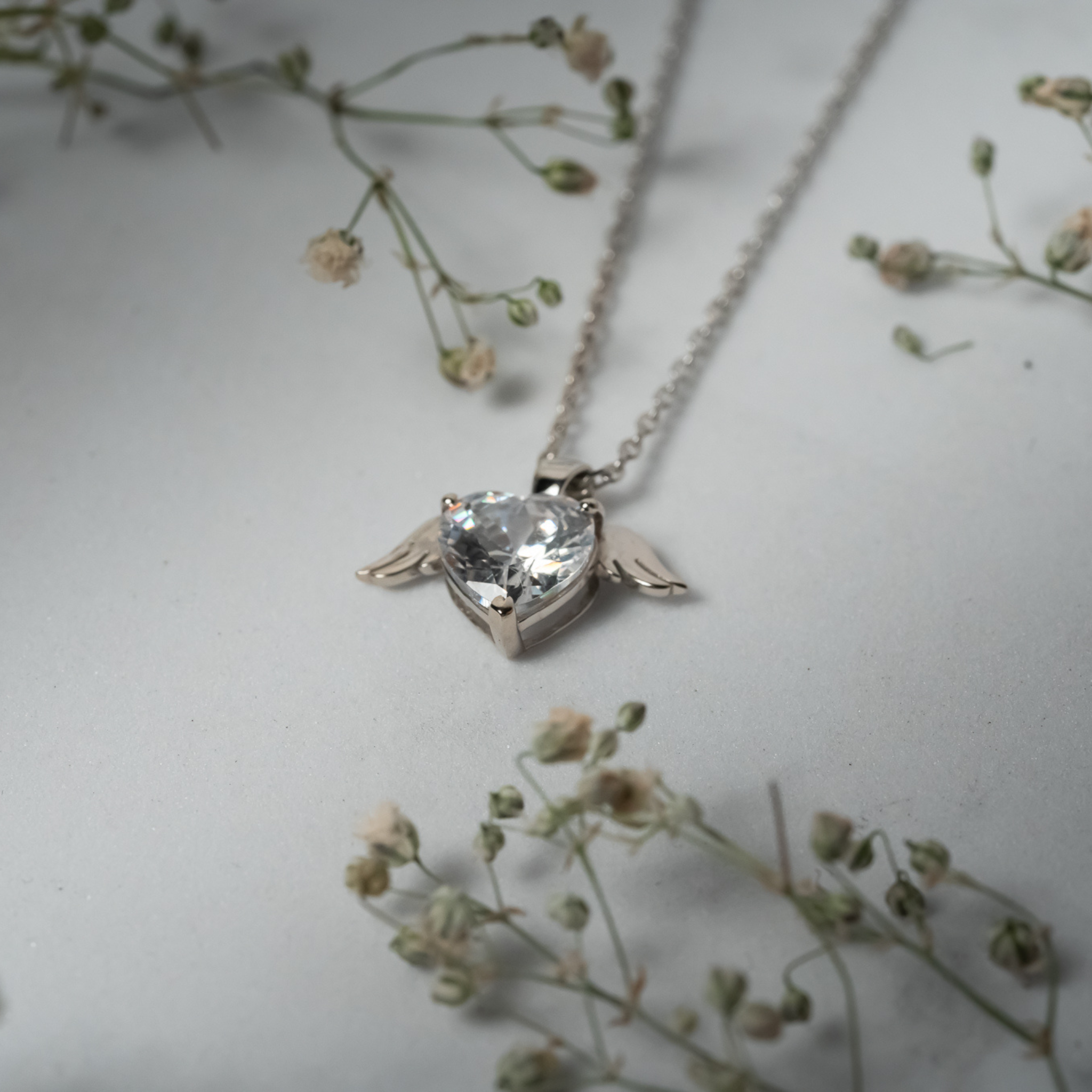 Wings of Love Silver Necklace