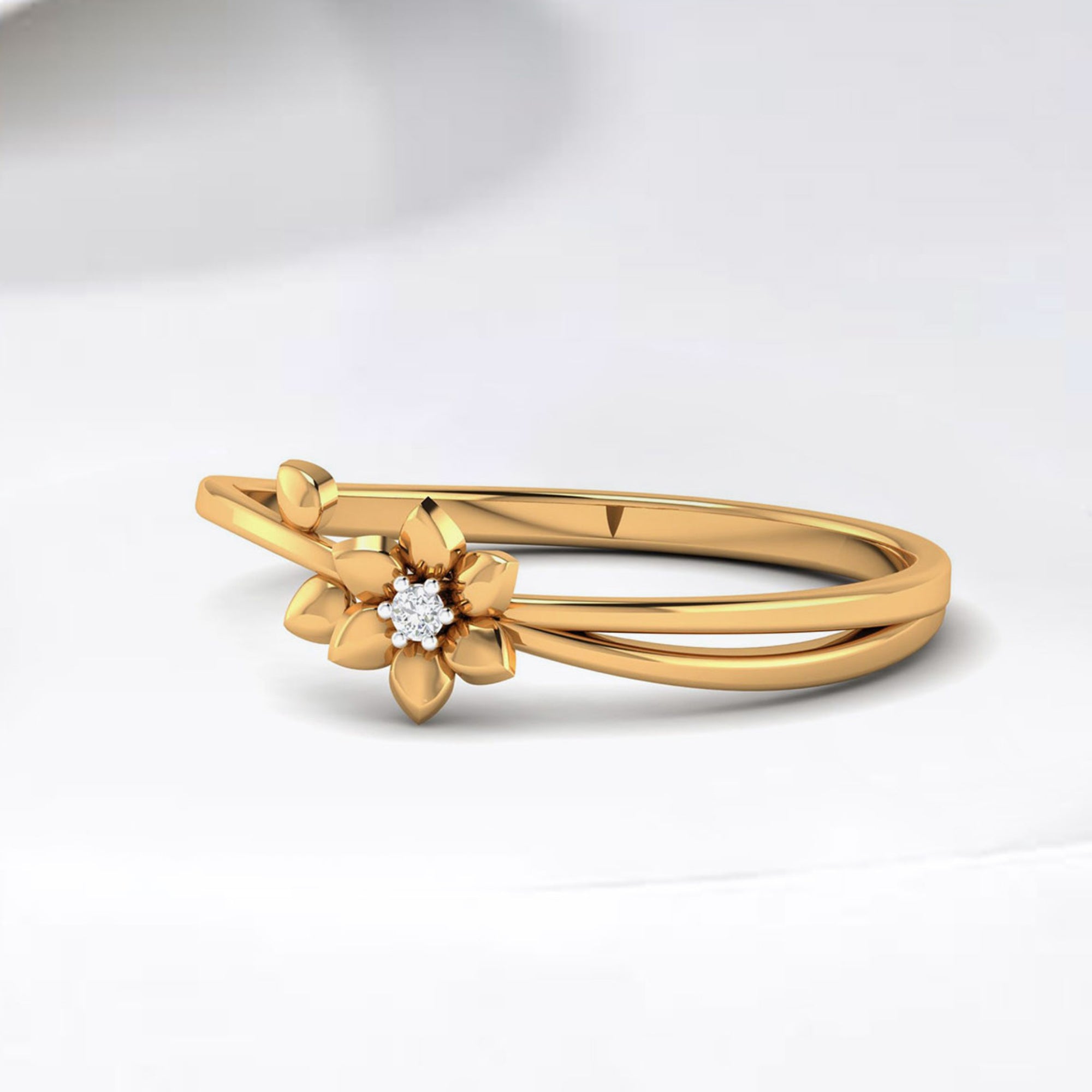 Flower Diamond Adjustable Ring