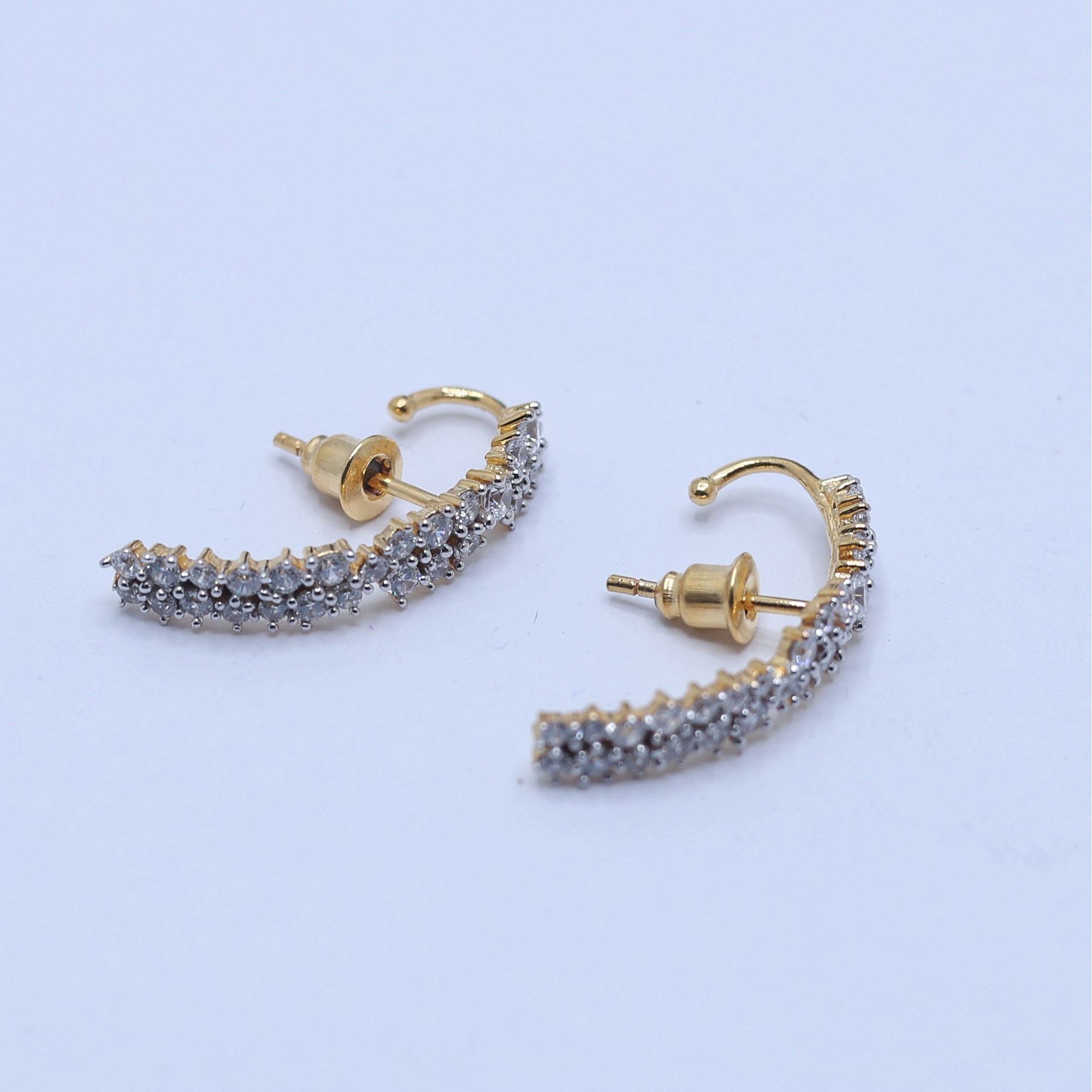 Elegant Stud and Cuff Earrings