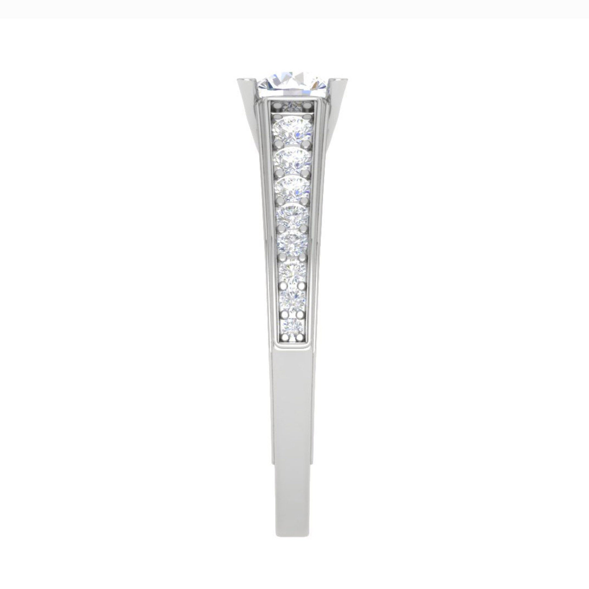 White Gold Plated Sterling Silver Ring