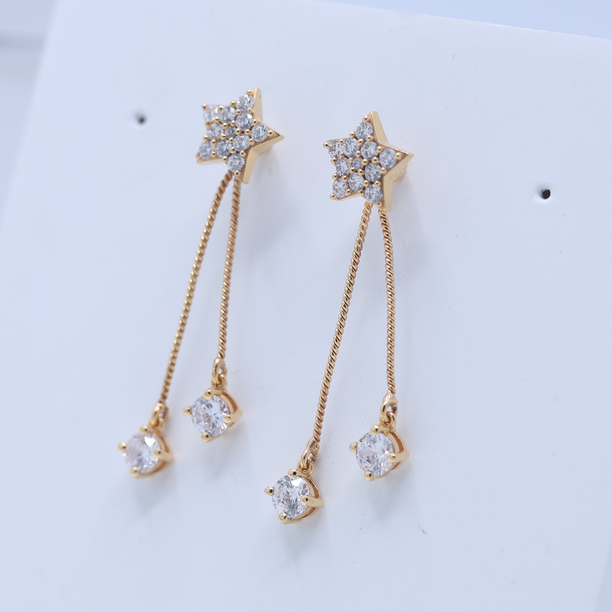 Charming Gold Plated Star Earrings