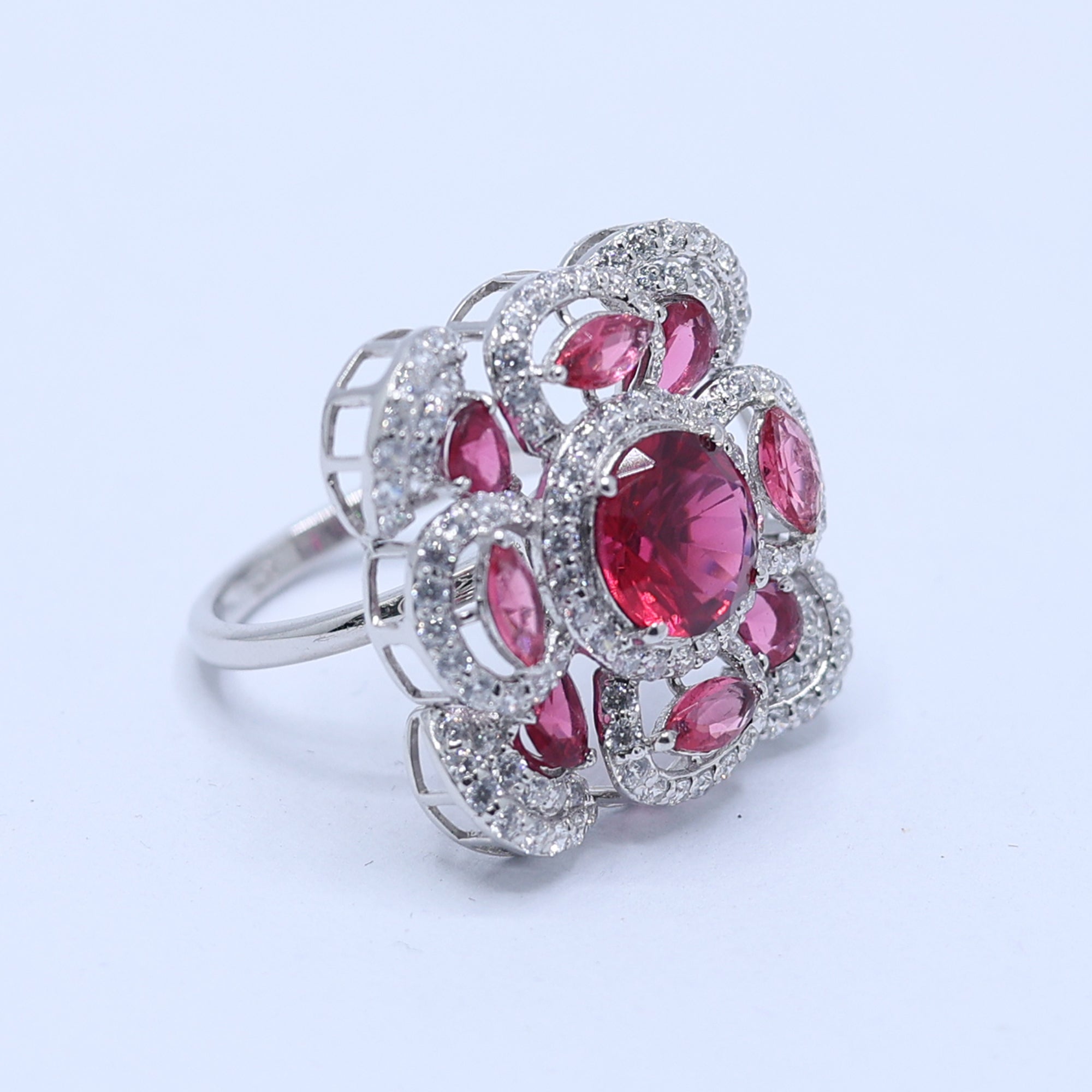 Imperial Ruby Flower Ring