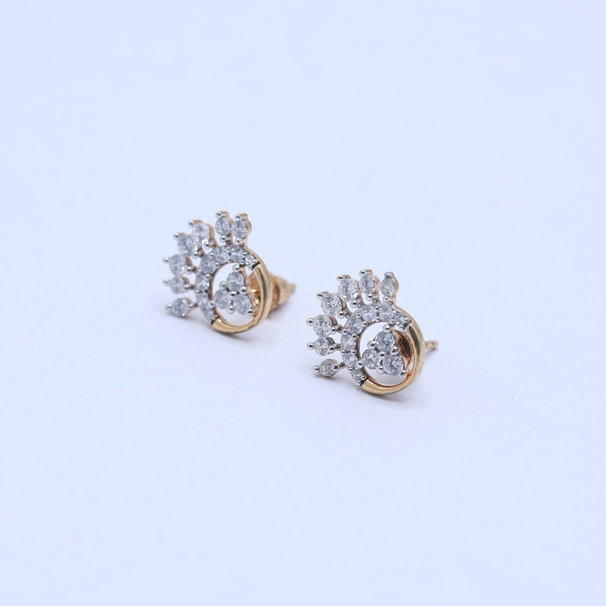 Silver Ethnic Stud Earrings