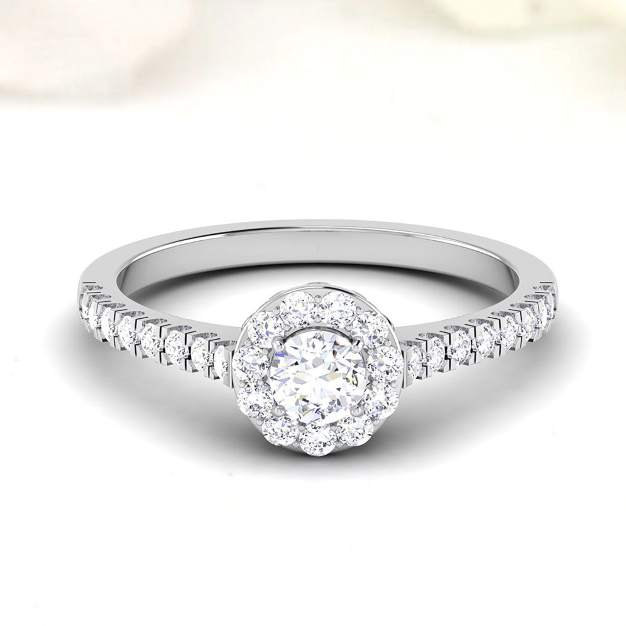 Classic Halo Diamond Ring
