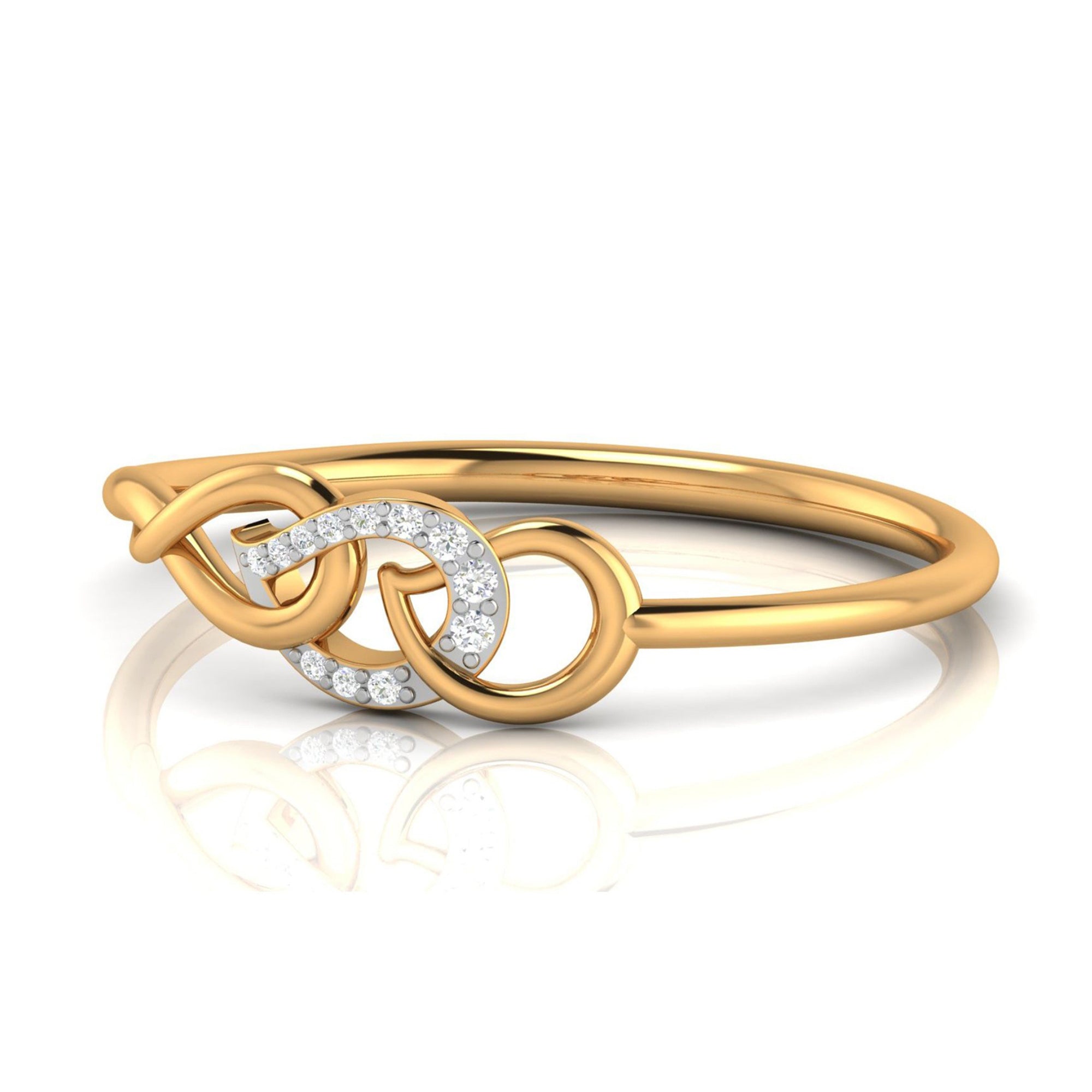 Interlocking Knot Ring in Sterling Silver