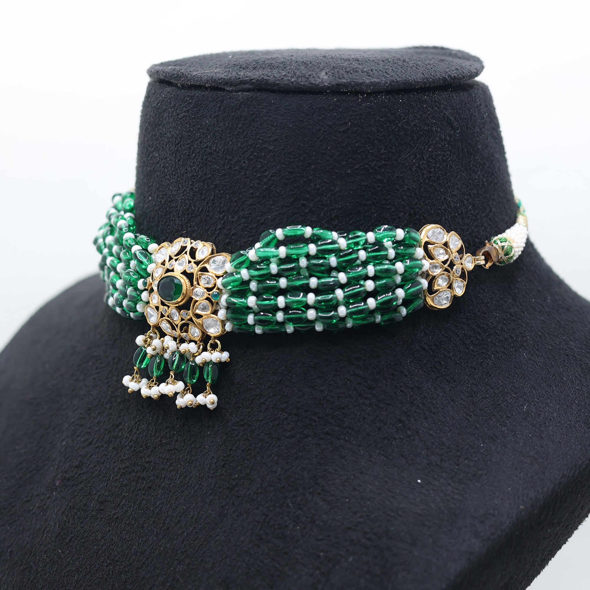 Multi Strand Beaded Kundan Choker