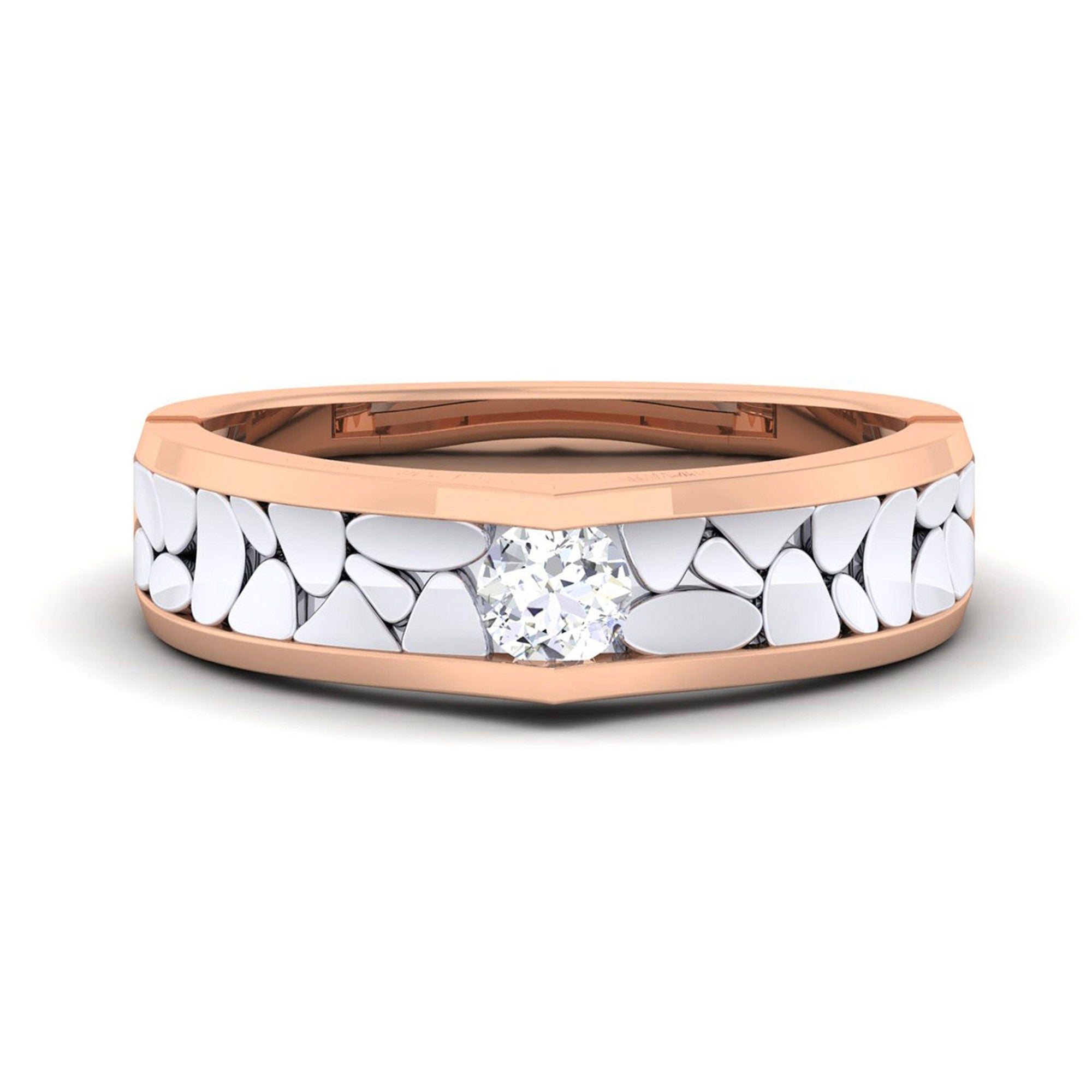 Stylish Rose Gold Pebble Band