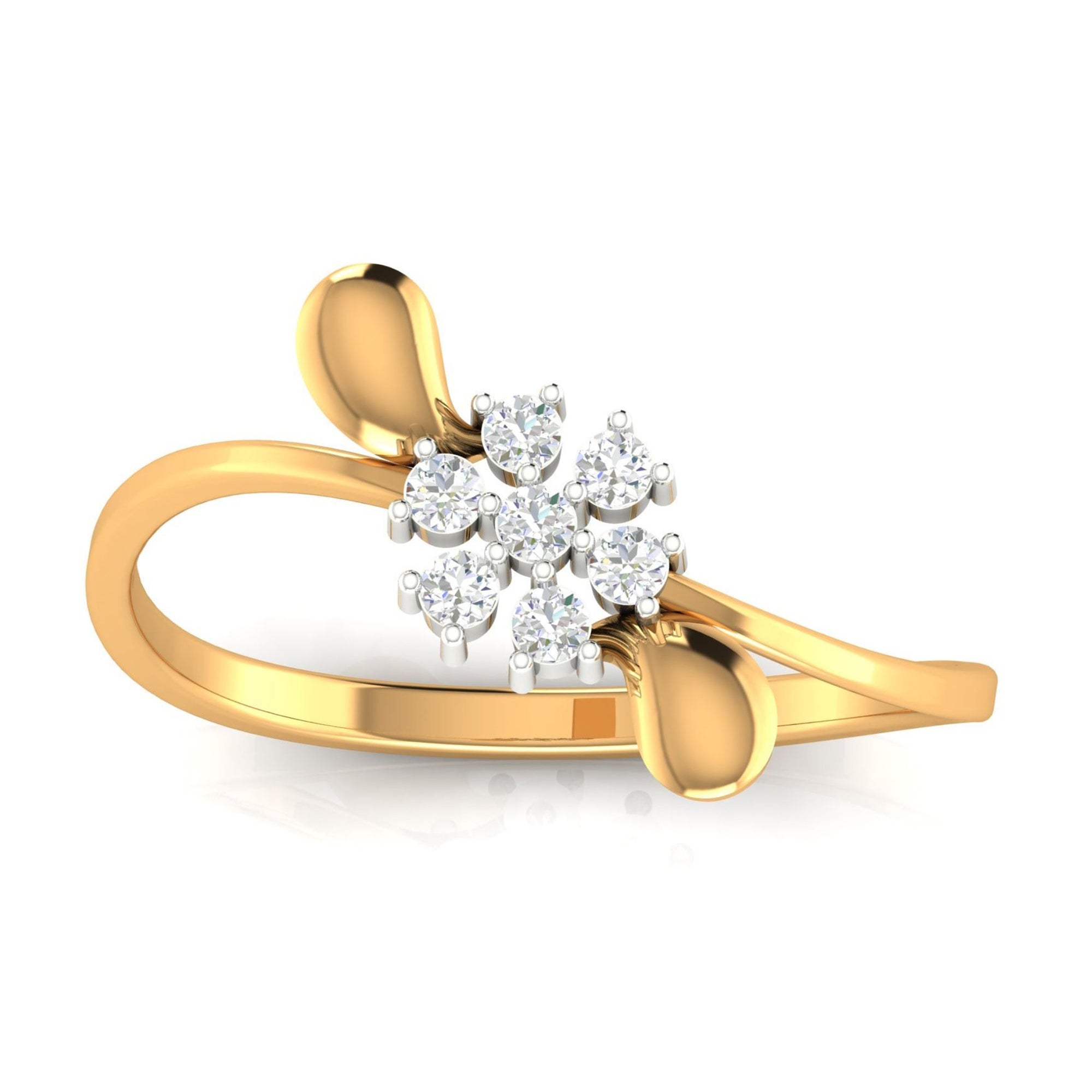 Floral Cluster Ring in Gold Plating