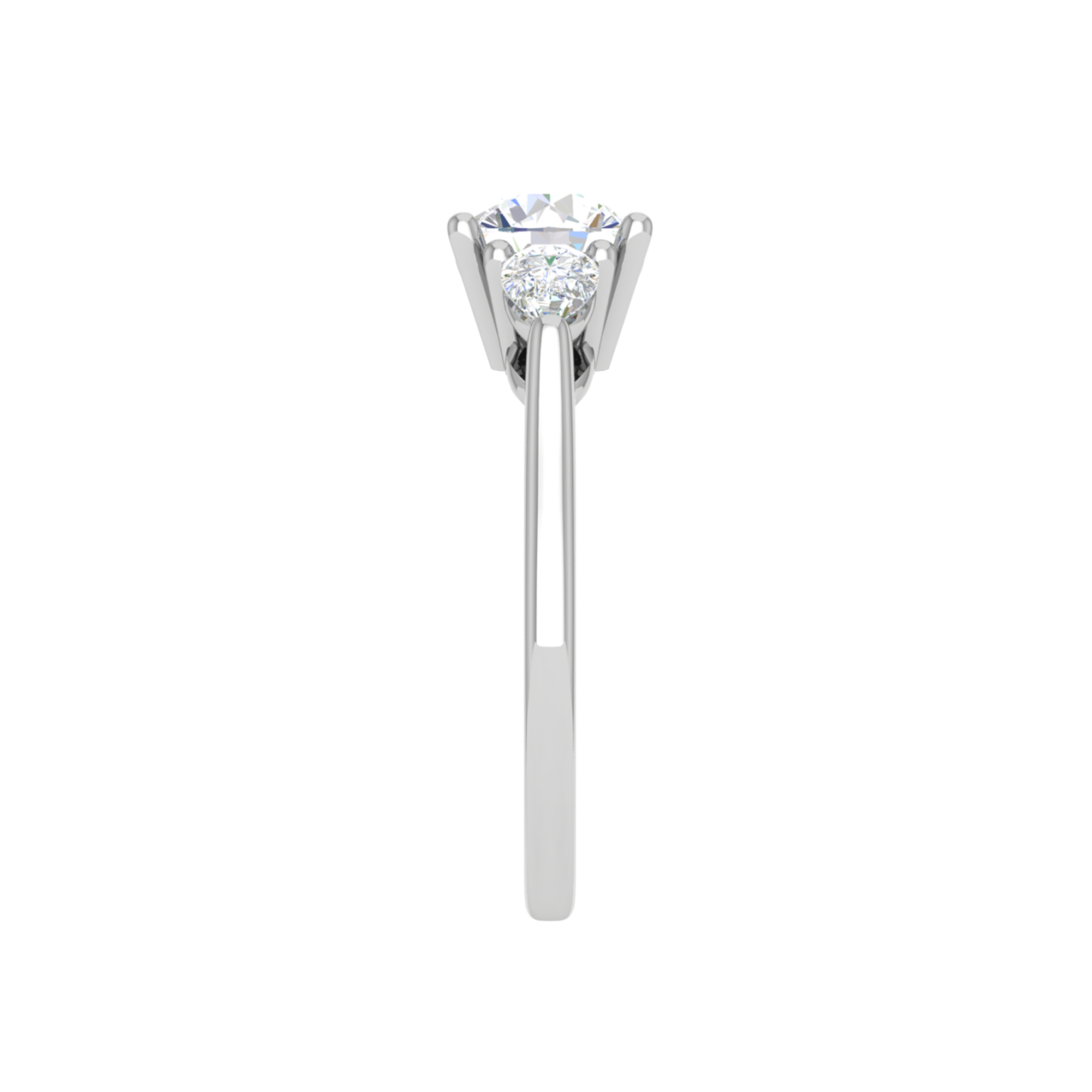 White Gold Plated Silver Ring