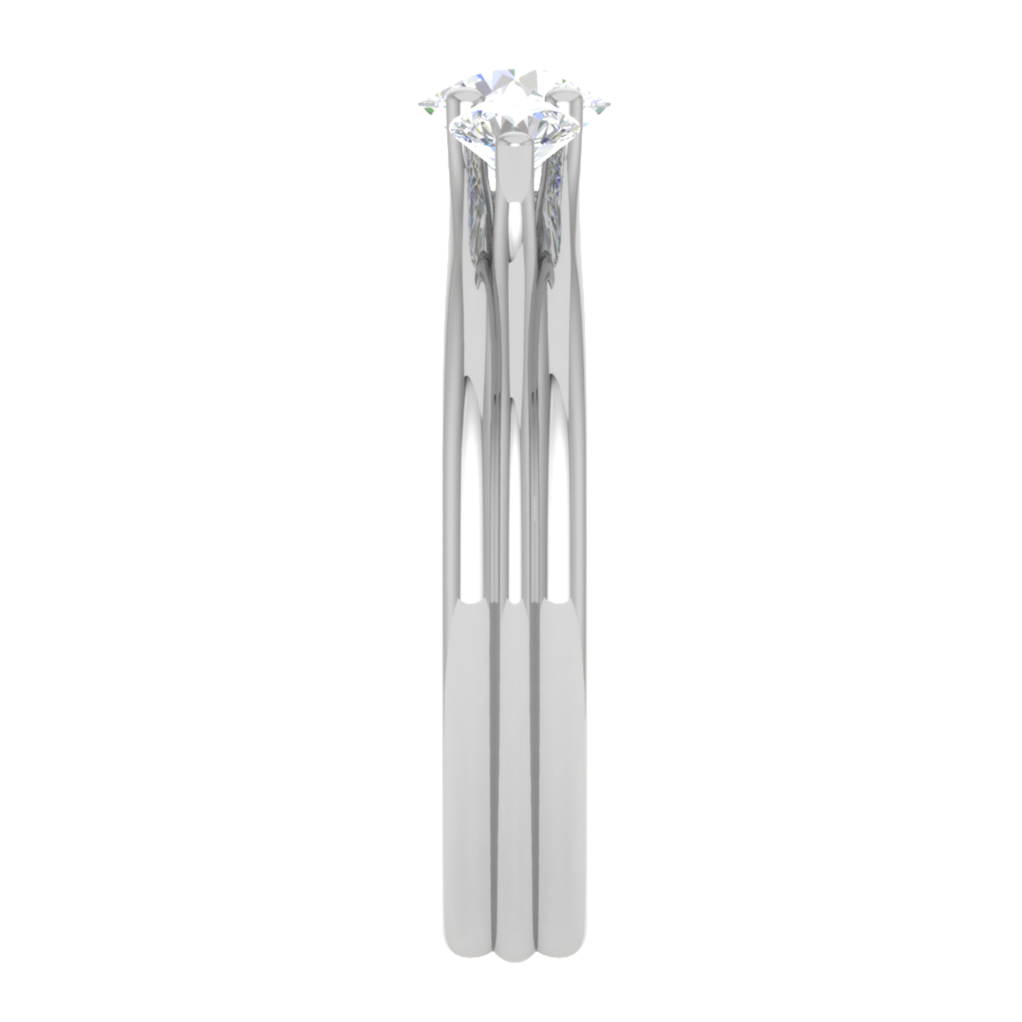 Elegant Three Stone Adjustable Ring