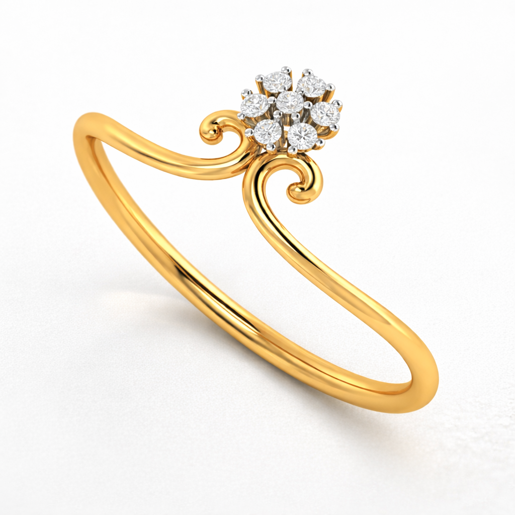 Elegant Floral Cluster Ring