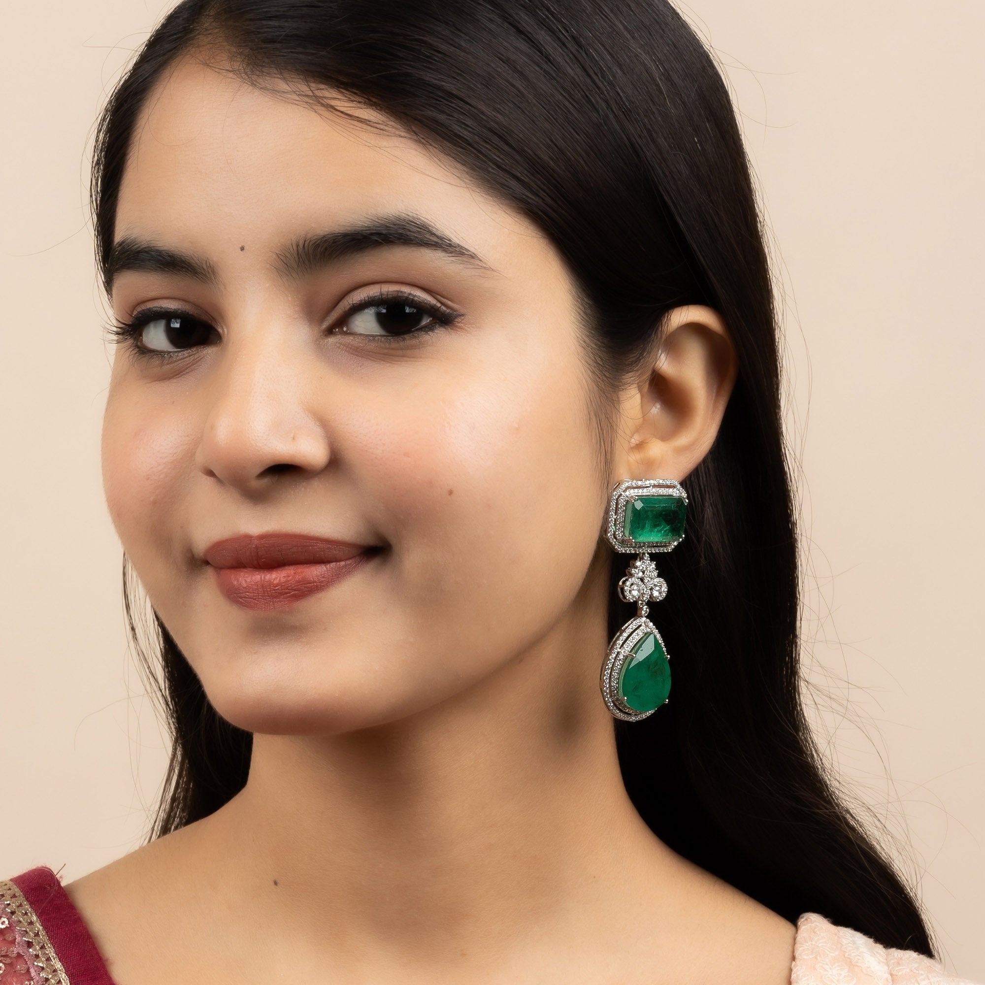 Emerald Drop Earring