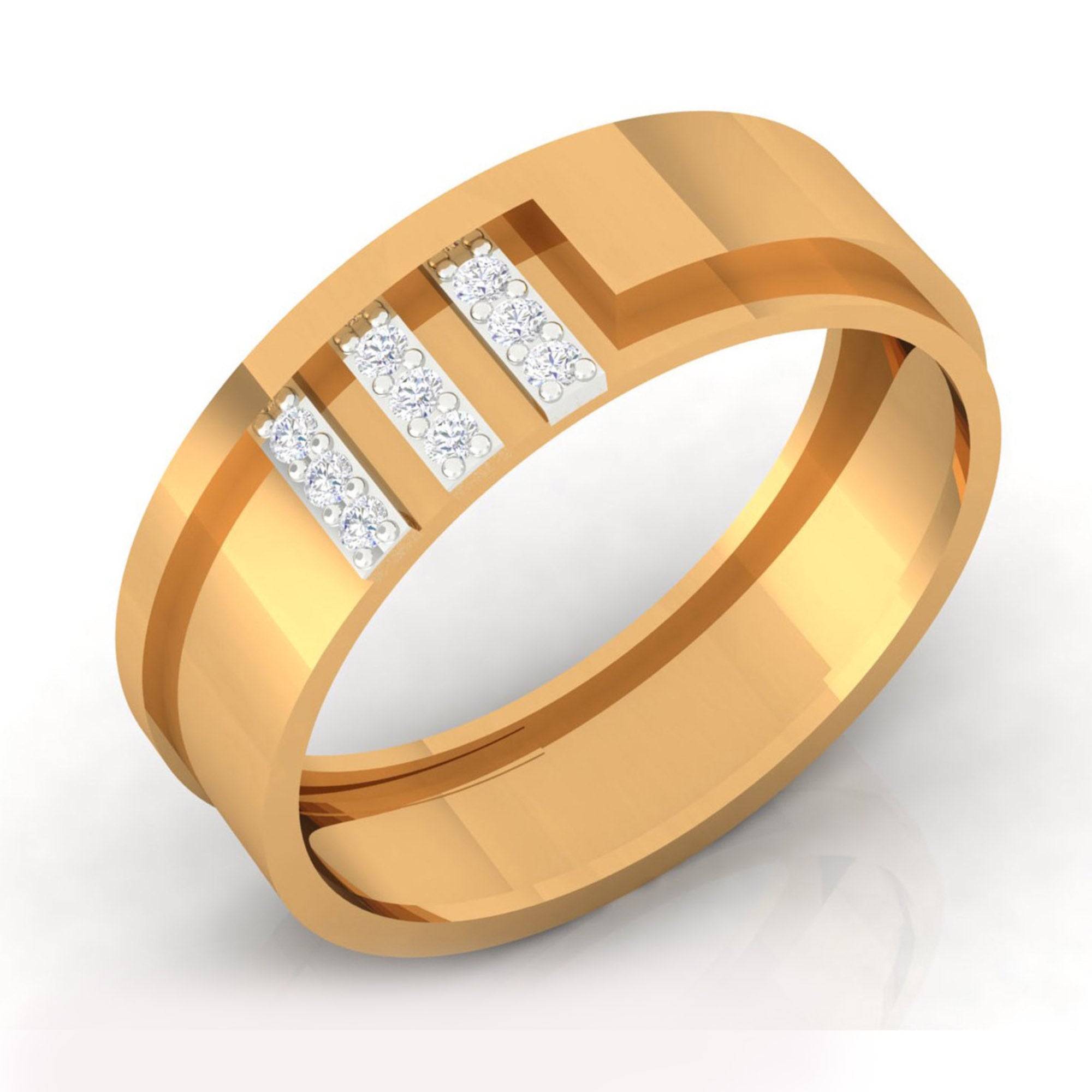 Elegent Yellow Gold Couple Band