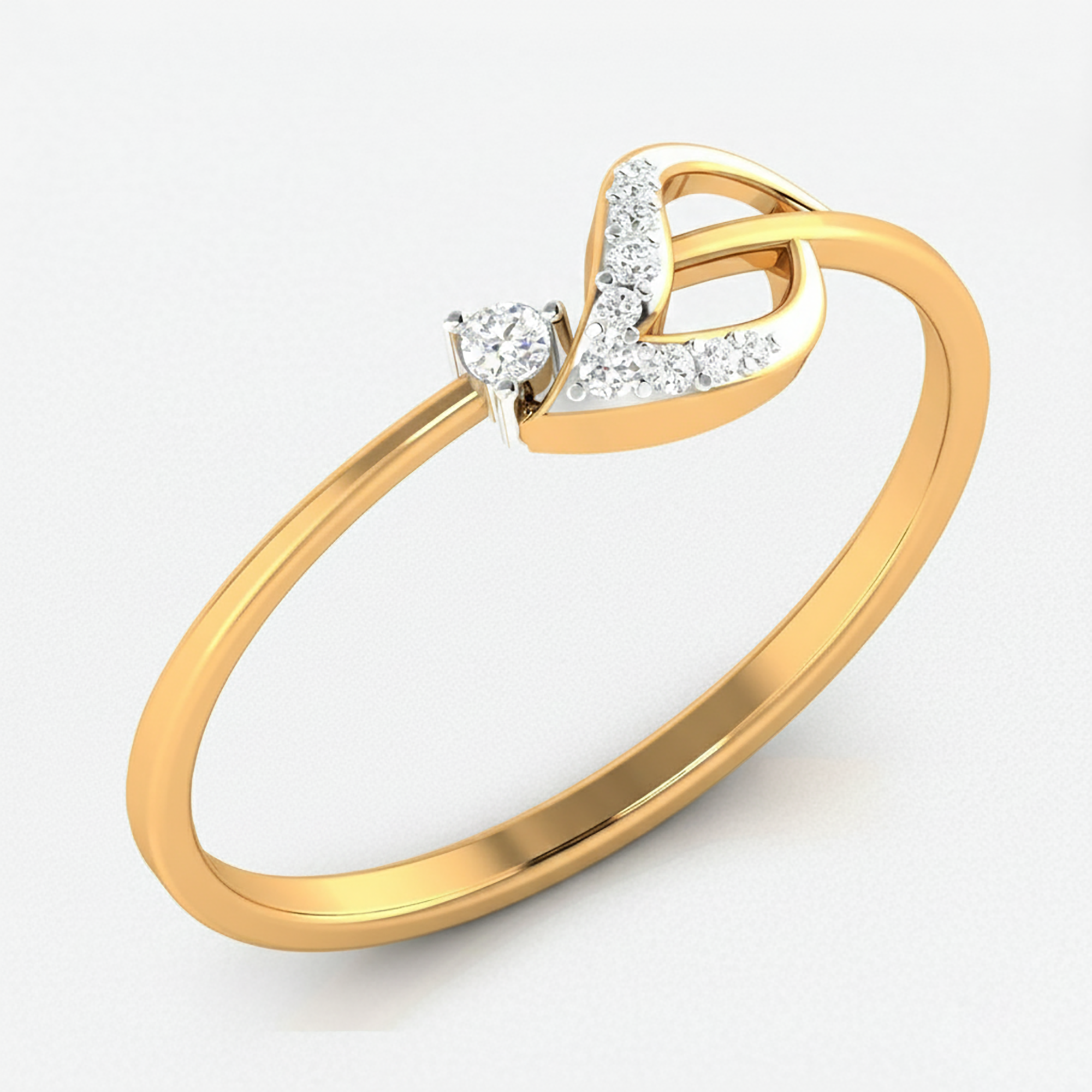 Abstract Leaf Adjustable Ring