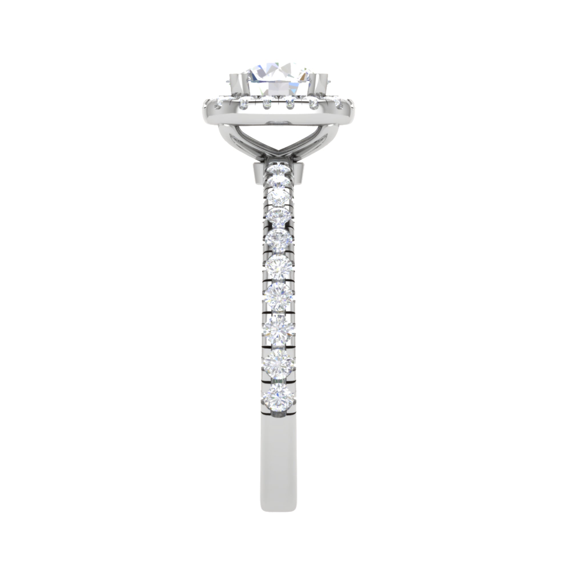 Classic Halo Solitaire Ring