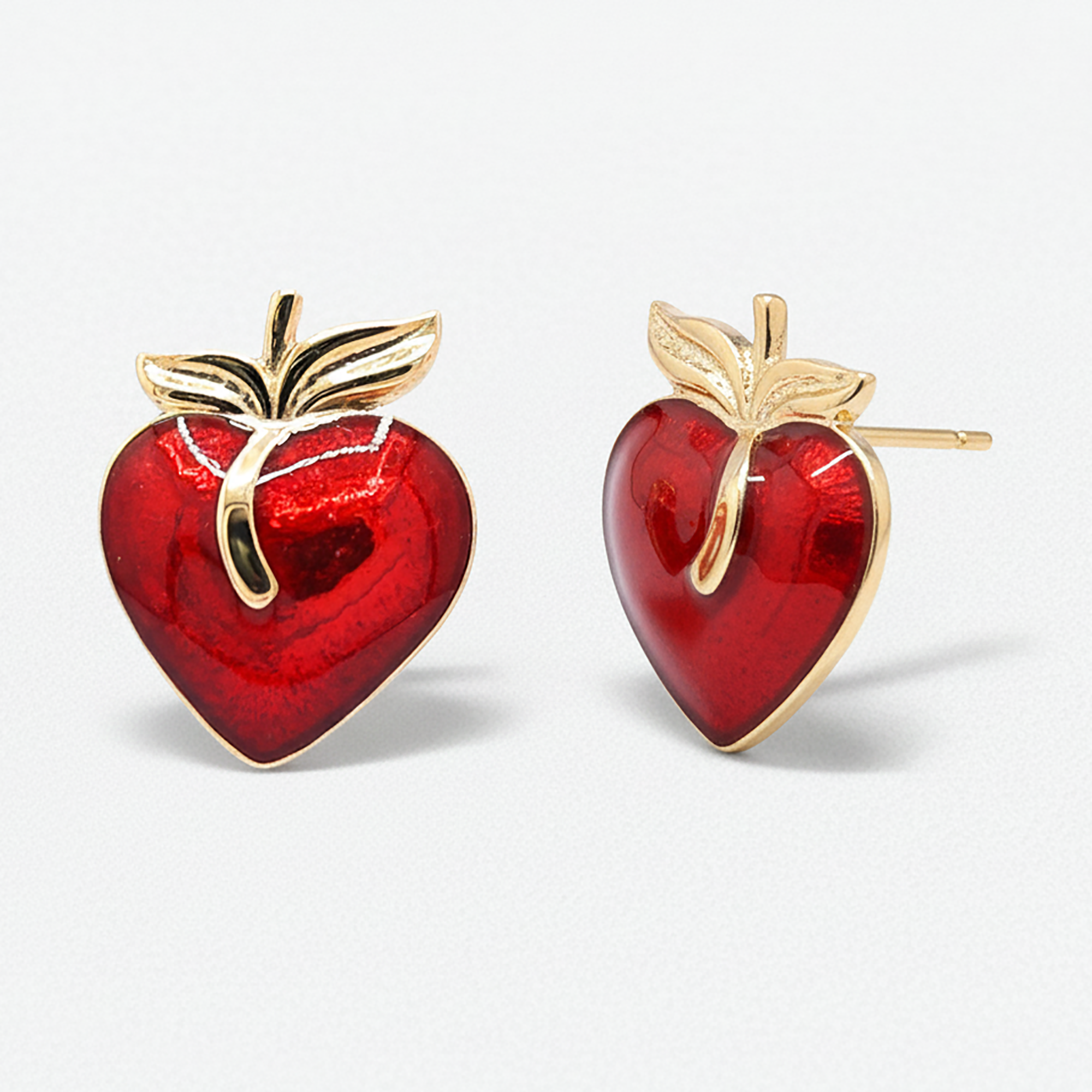 Apple Inspired Stud Earrings