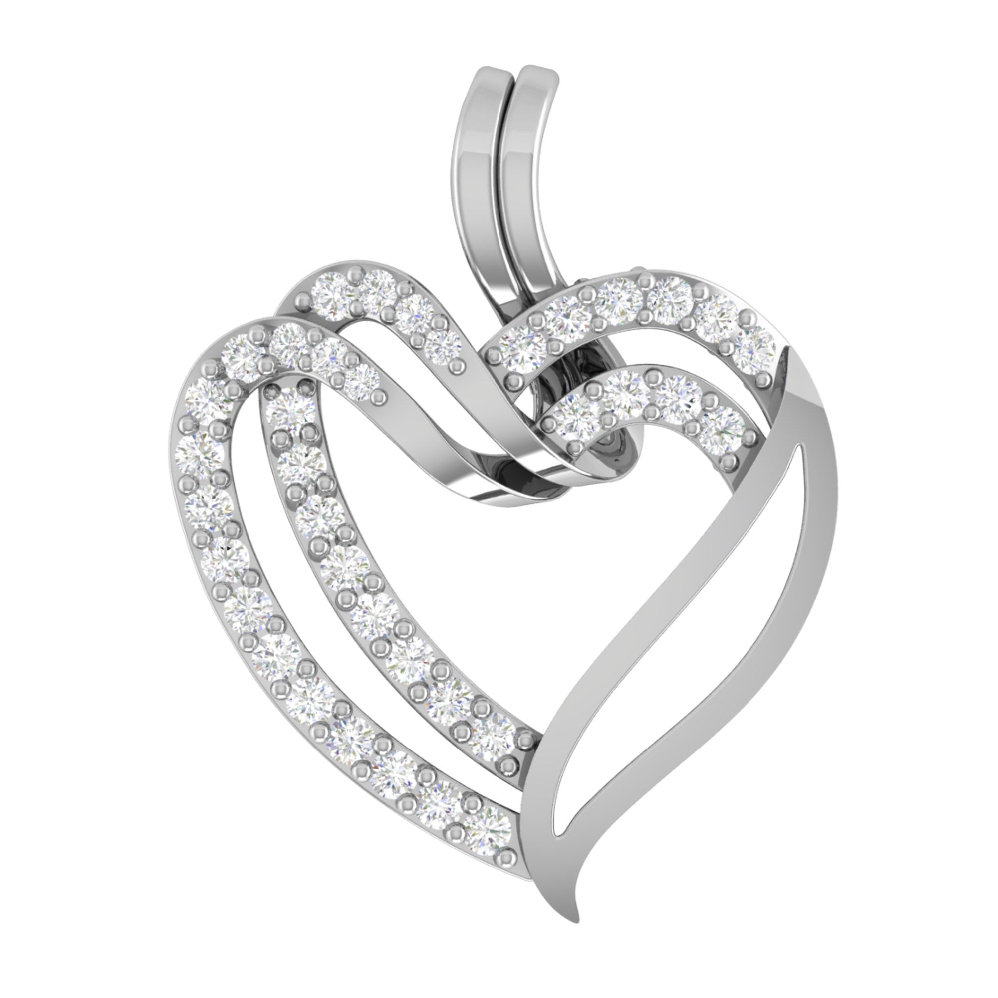 Sterling Silver Twined Heart Pendant