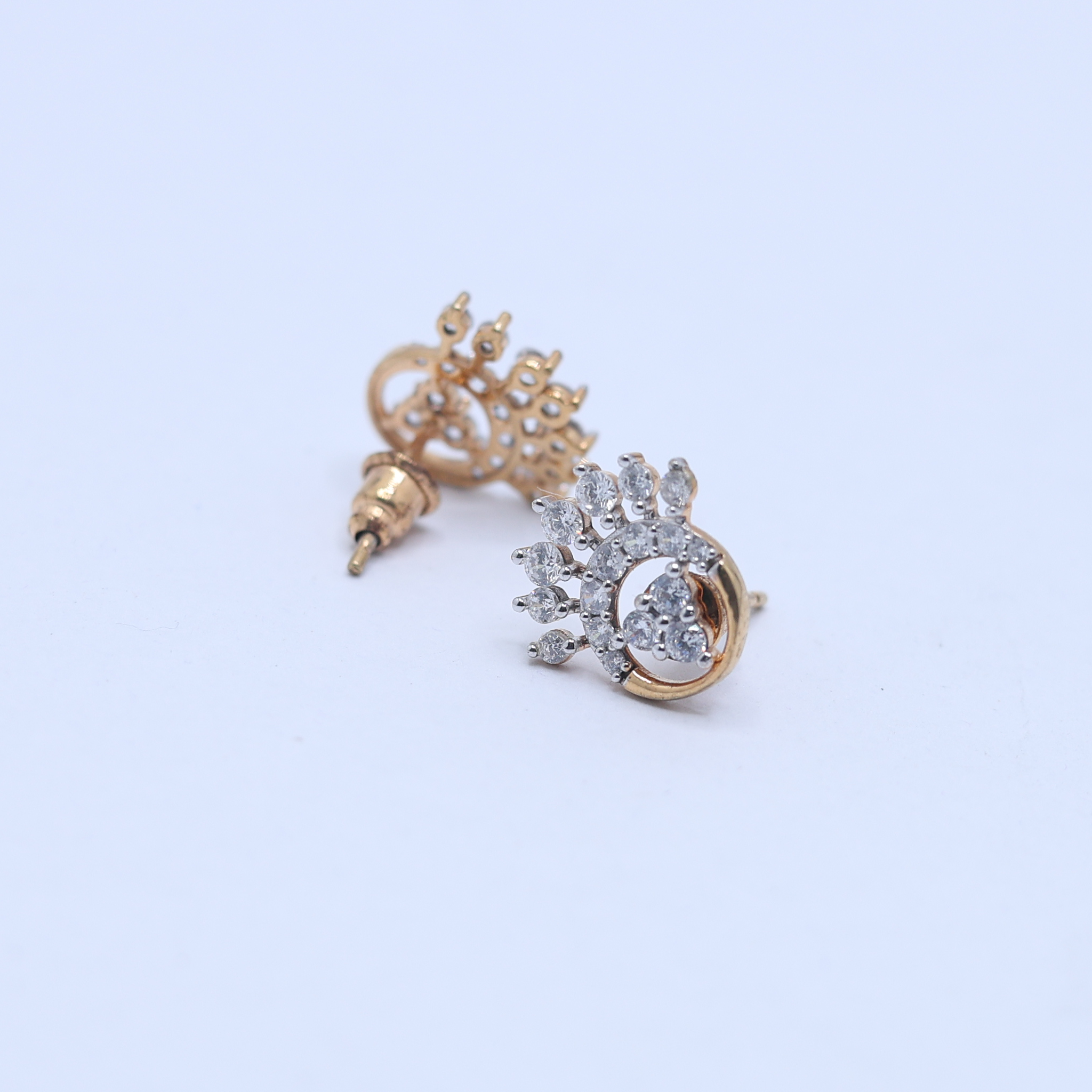 Silver Ethnic Stud Earrings