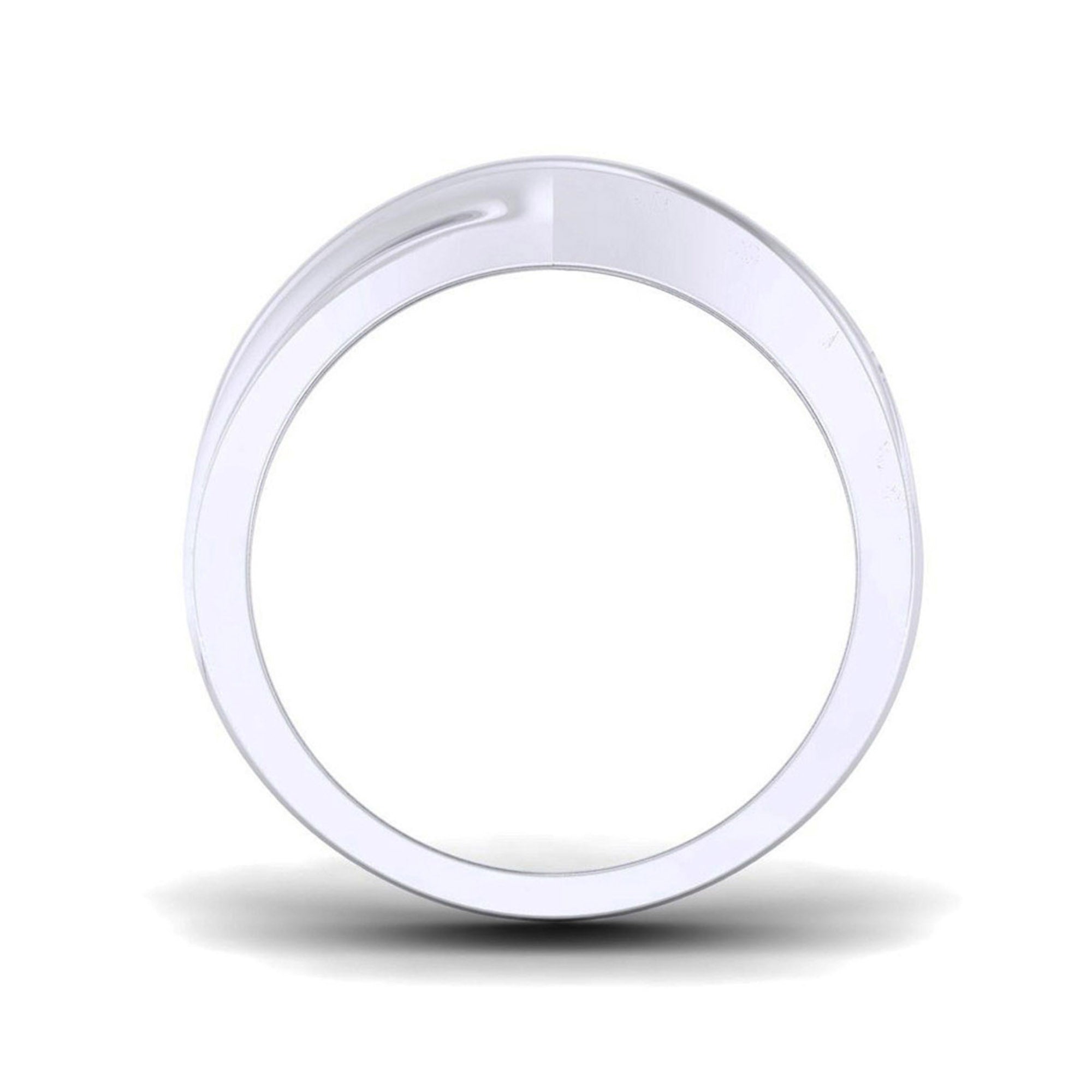 Elegant White Gold Crossover Band