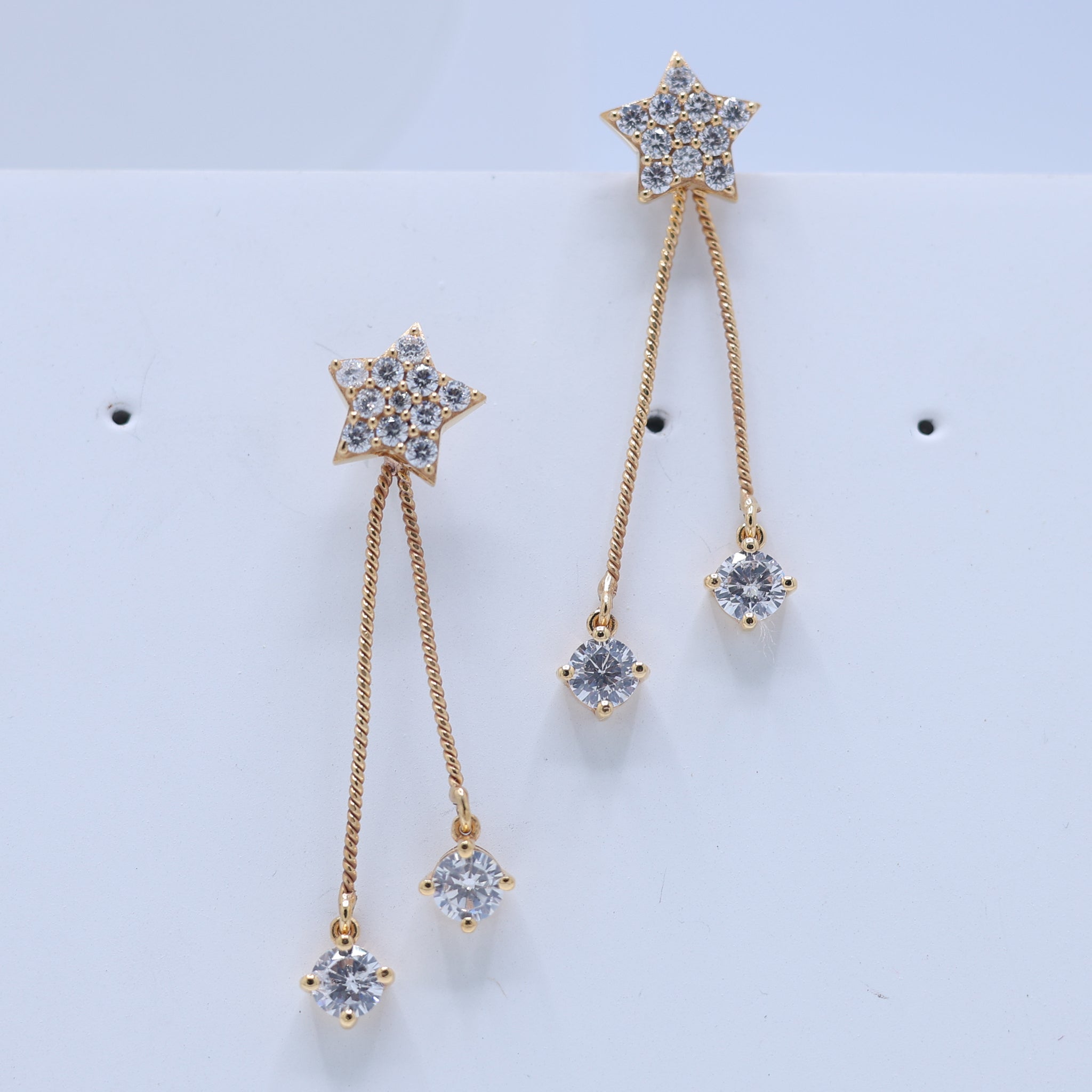 Charming Gold Plated Star Earrings