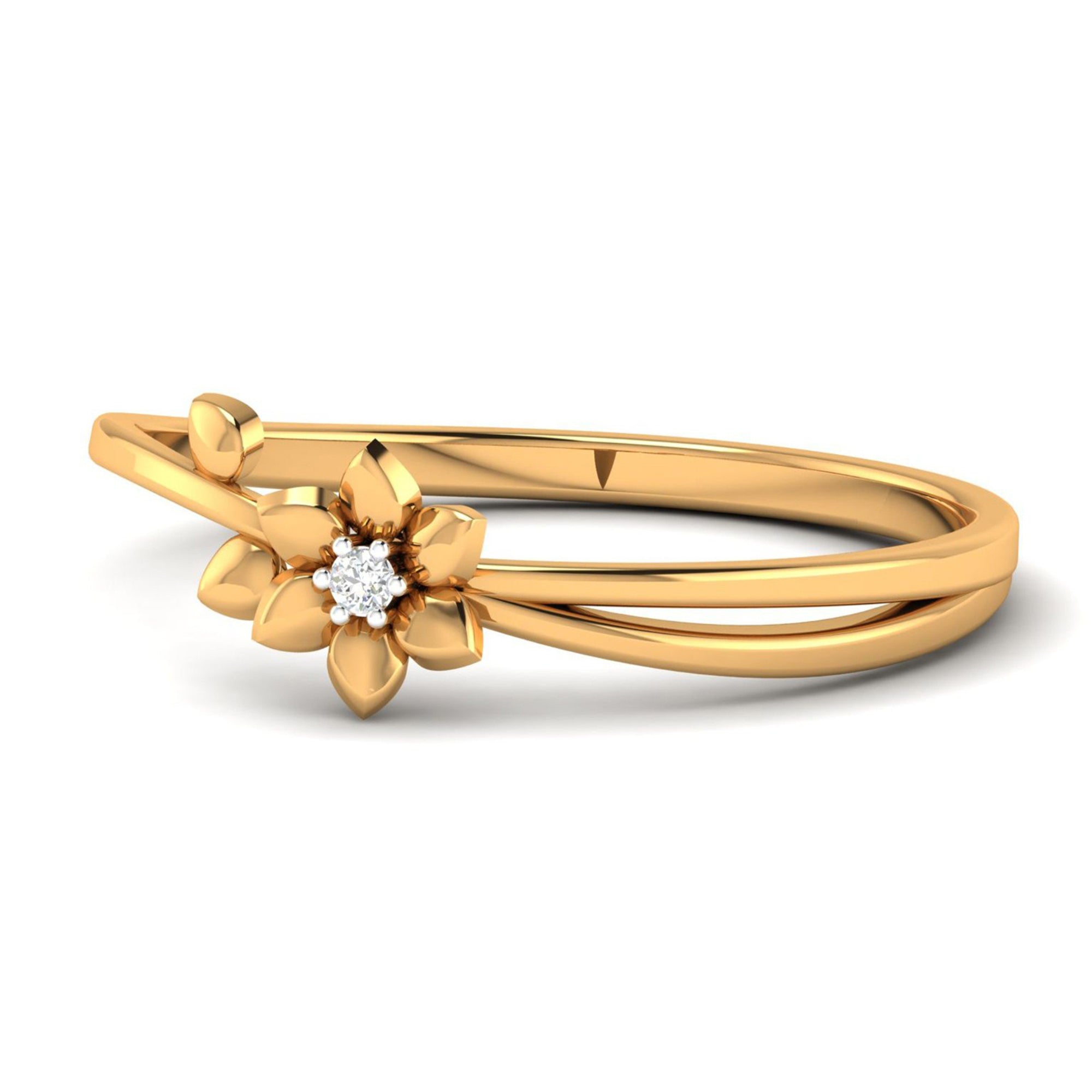 Flower Diamond Adjustable Ring