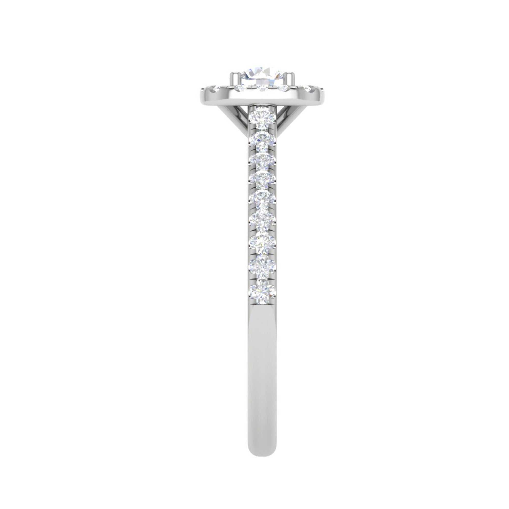 Solitaire Halo Ring for Women
