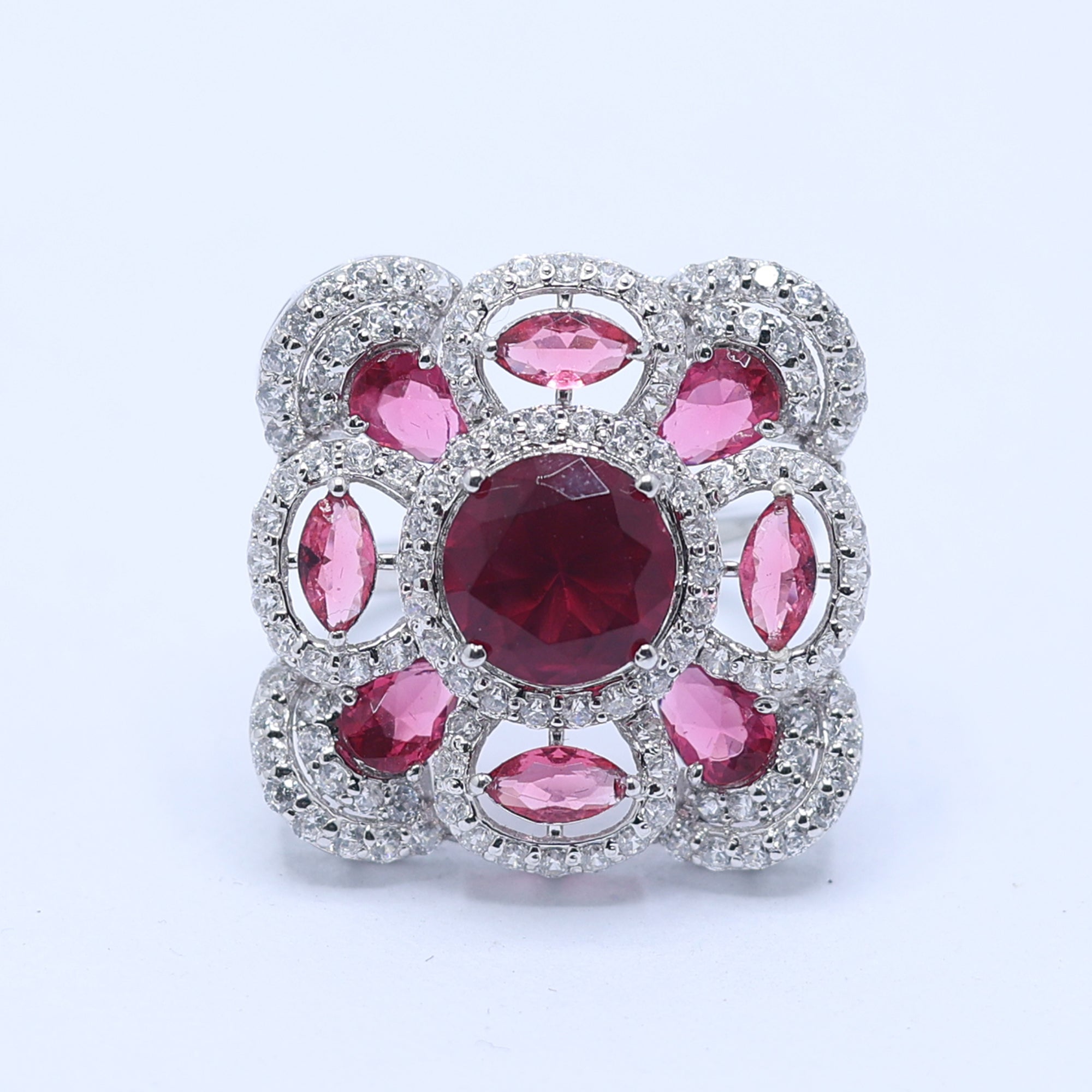 Imperial Ruby Flower Ring