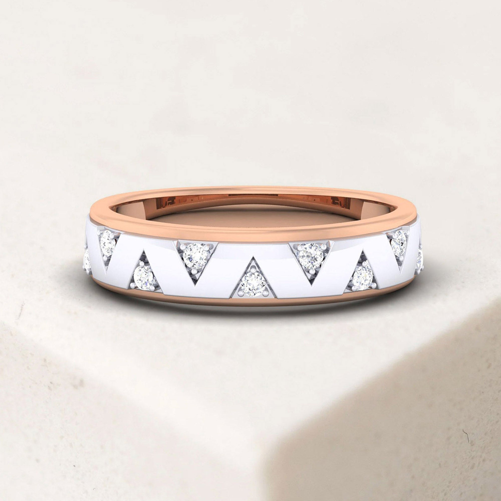 Refined Chevron Diamond Band