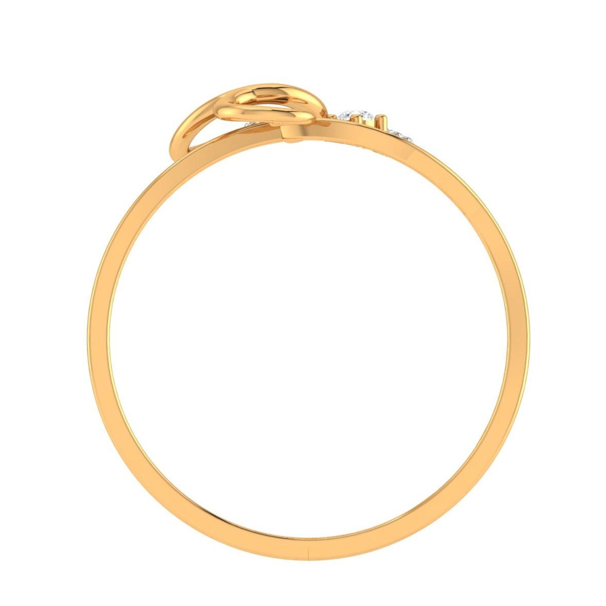 Elegant Curved Swirl Ring