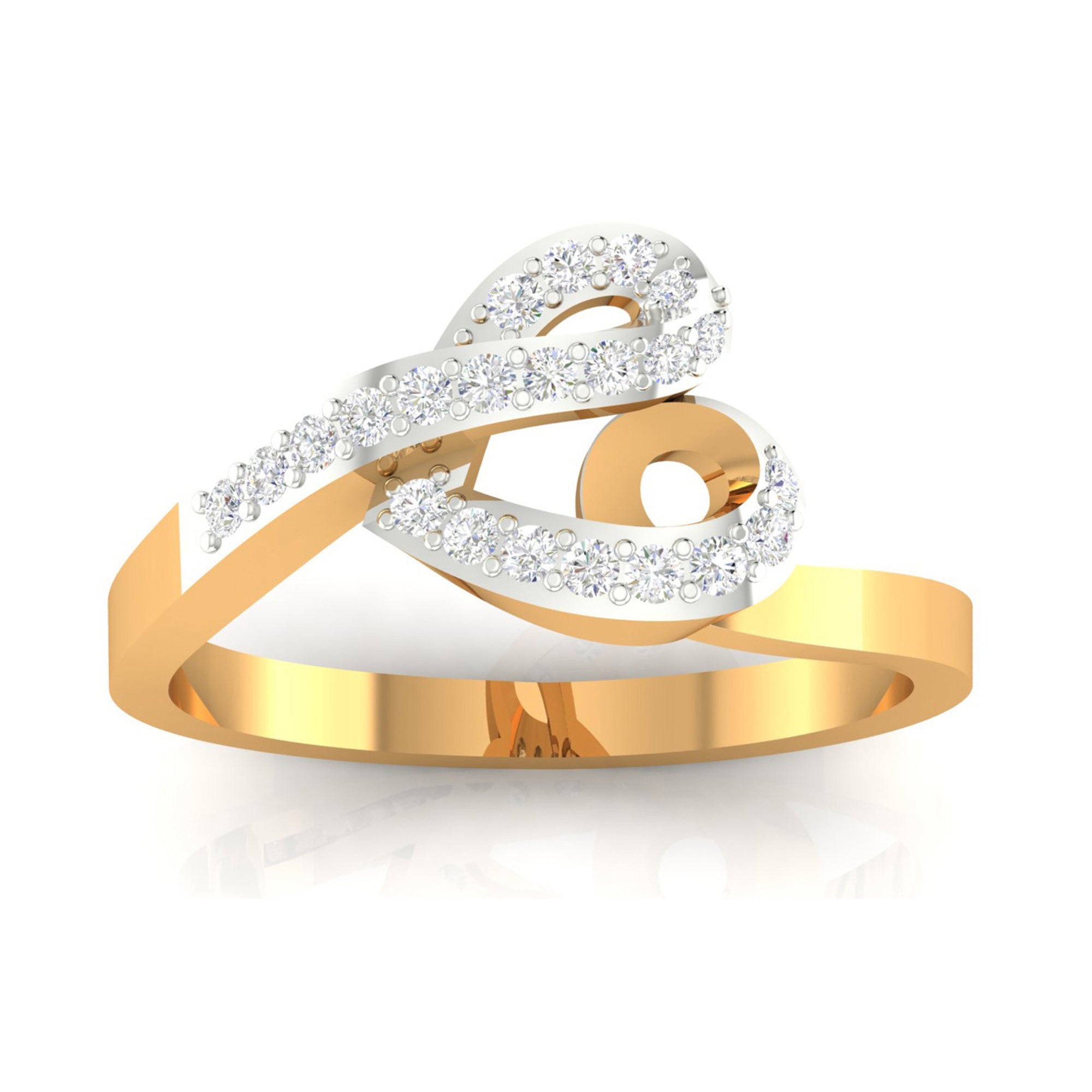 Gold Plated Heart Adjustable Ring