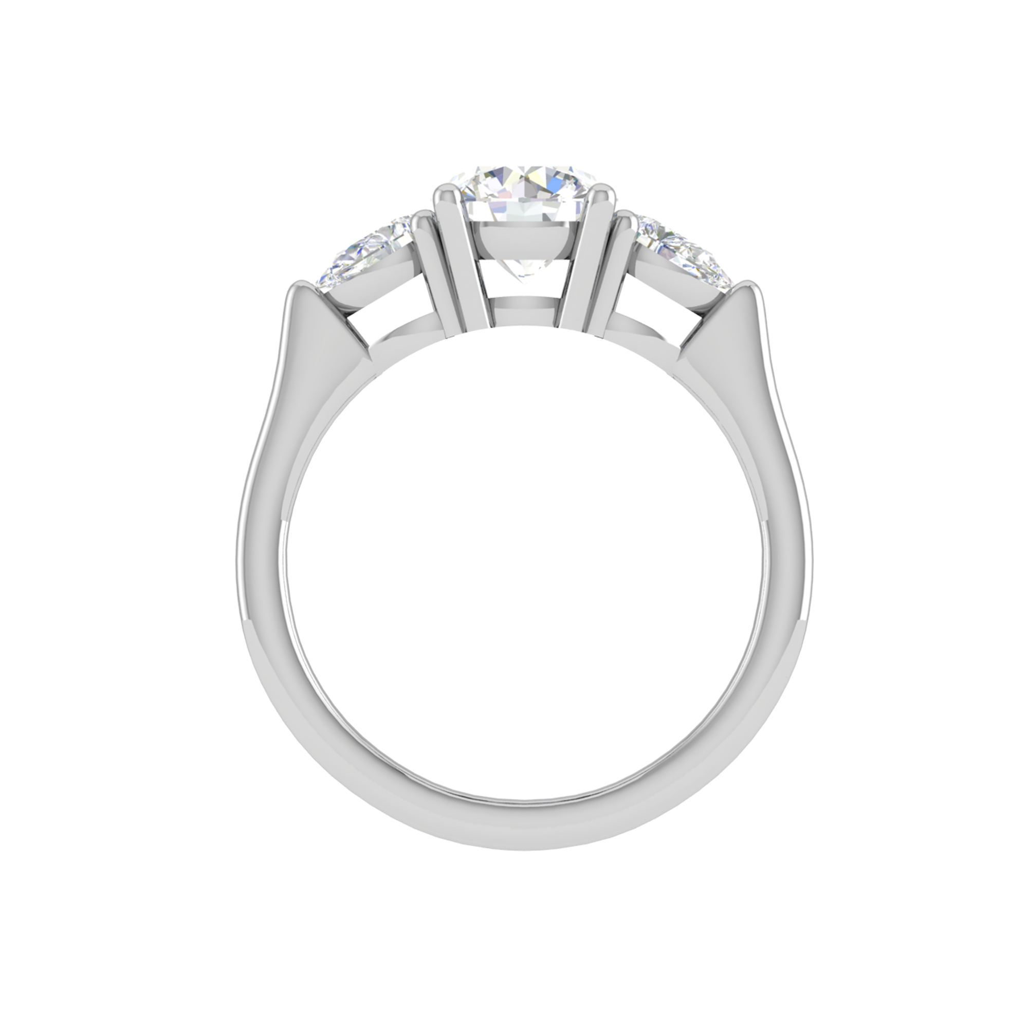 White Gold Plated Silver Ring