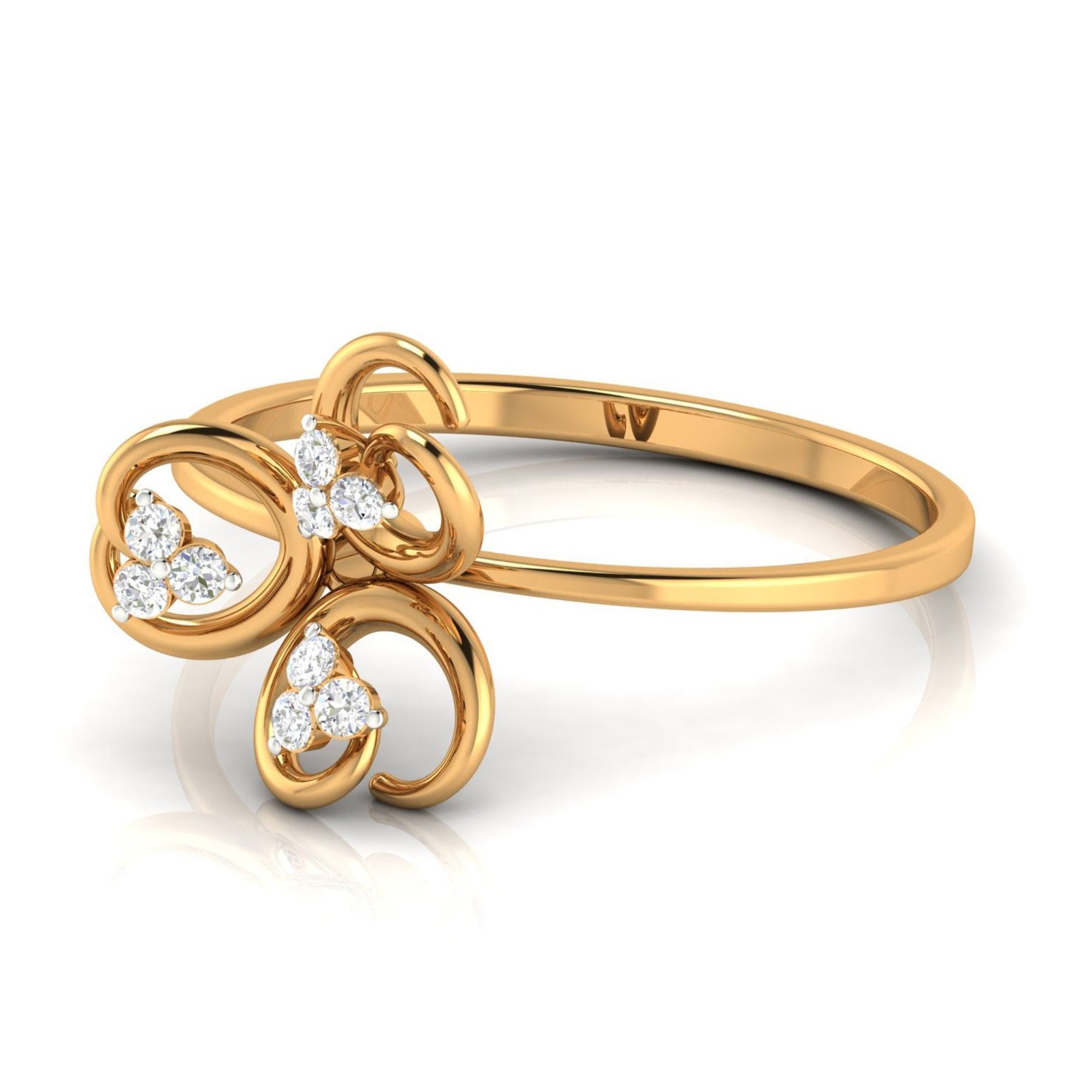 Gold Plated Triple Heart Ring