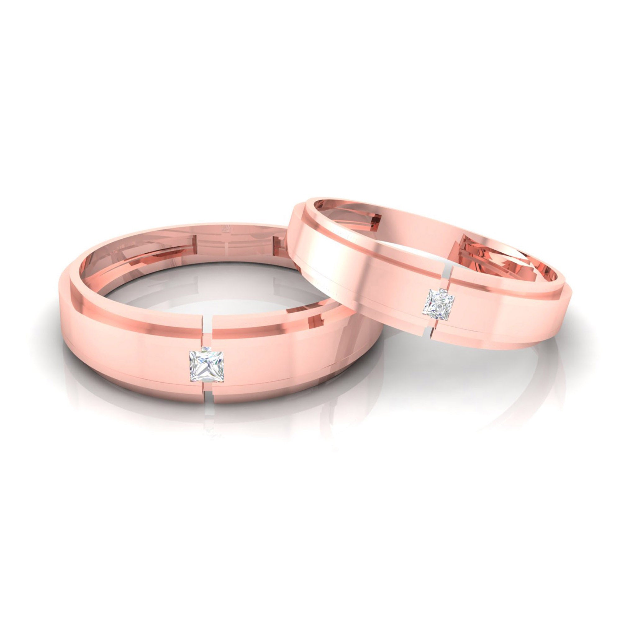 Rose Gold Couple Band