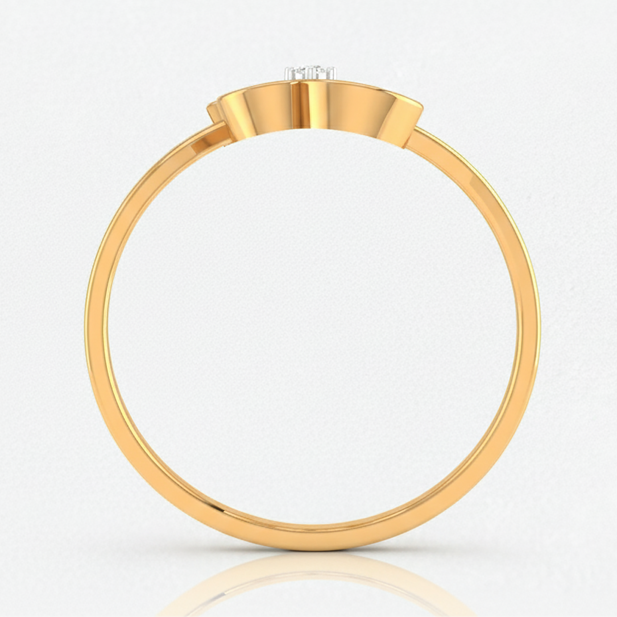 Elegant Open Curve Diamond Ring