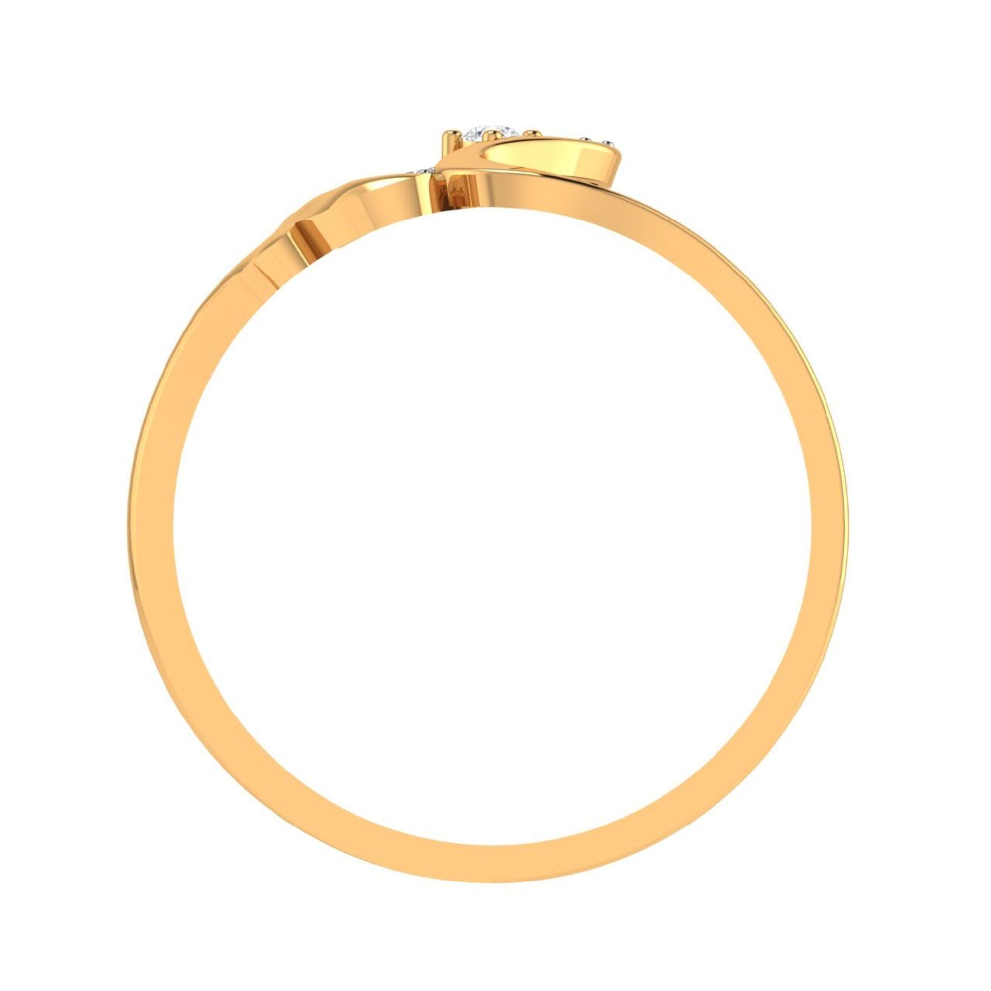 Shining Swirl Diamond Ring