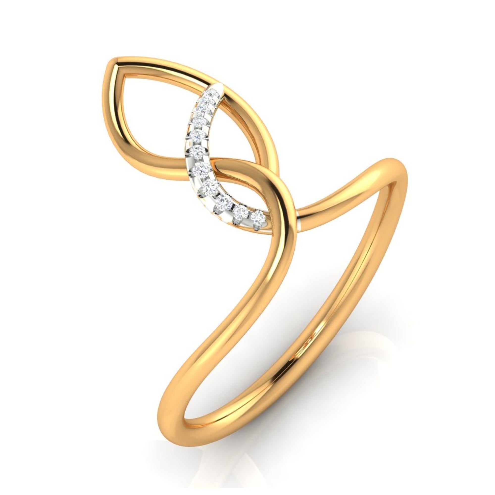 Gold Plated Teardrop Design Ring