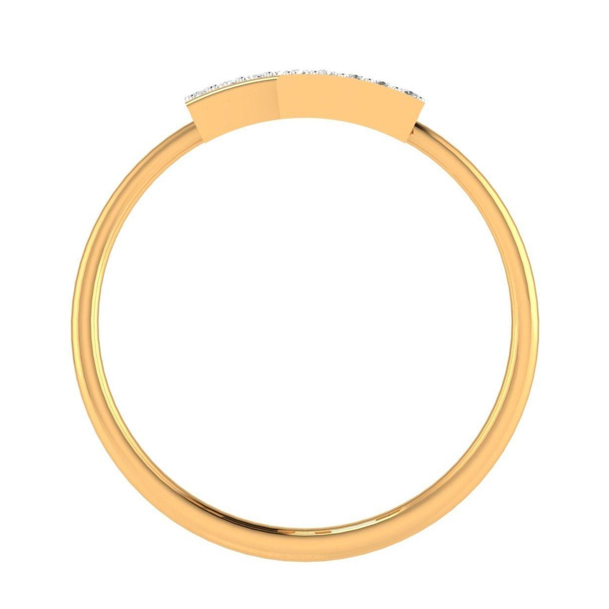Modern Geometric Interlock Square Ring