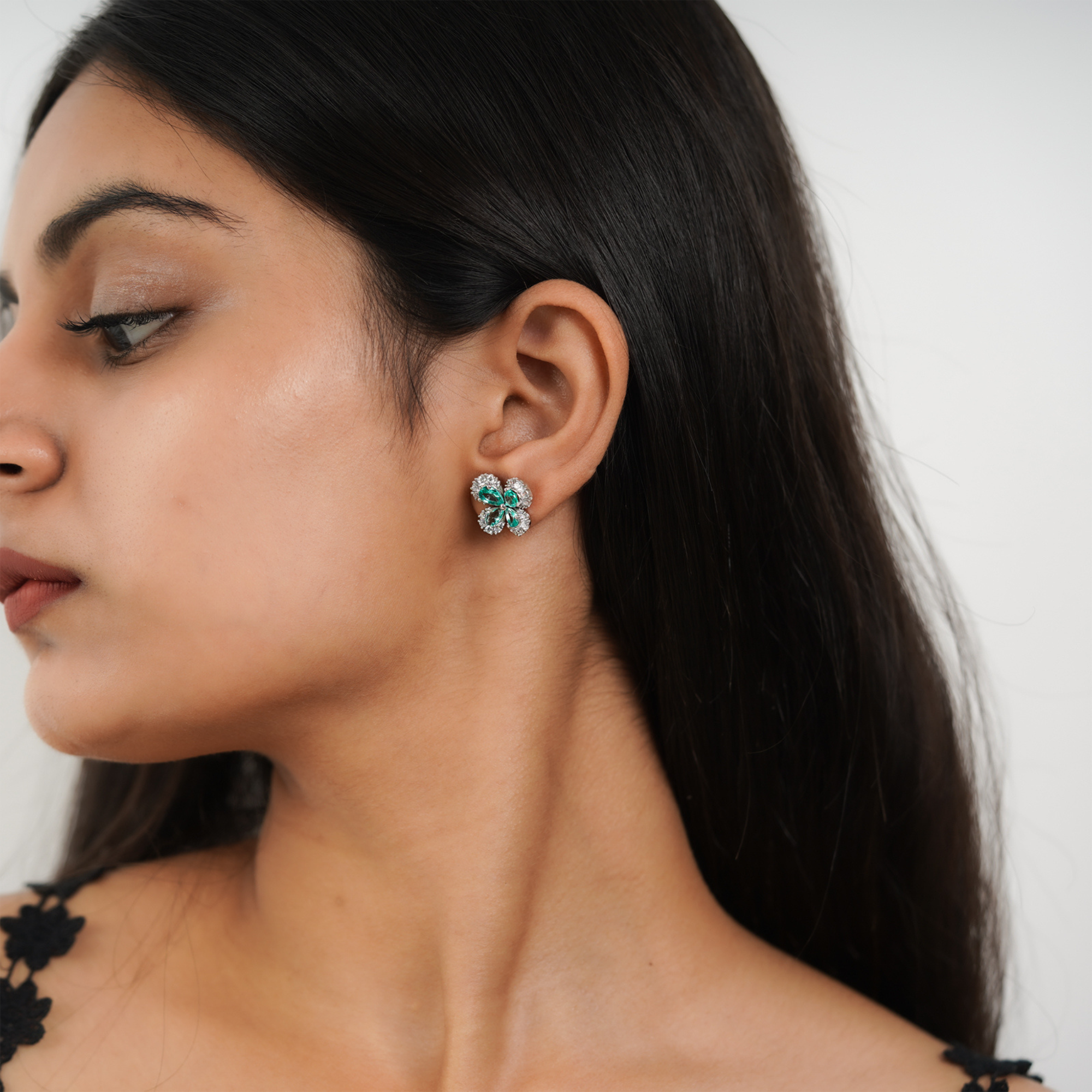 Spring Green Butterfly Earrings