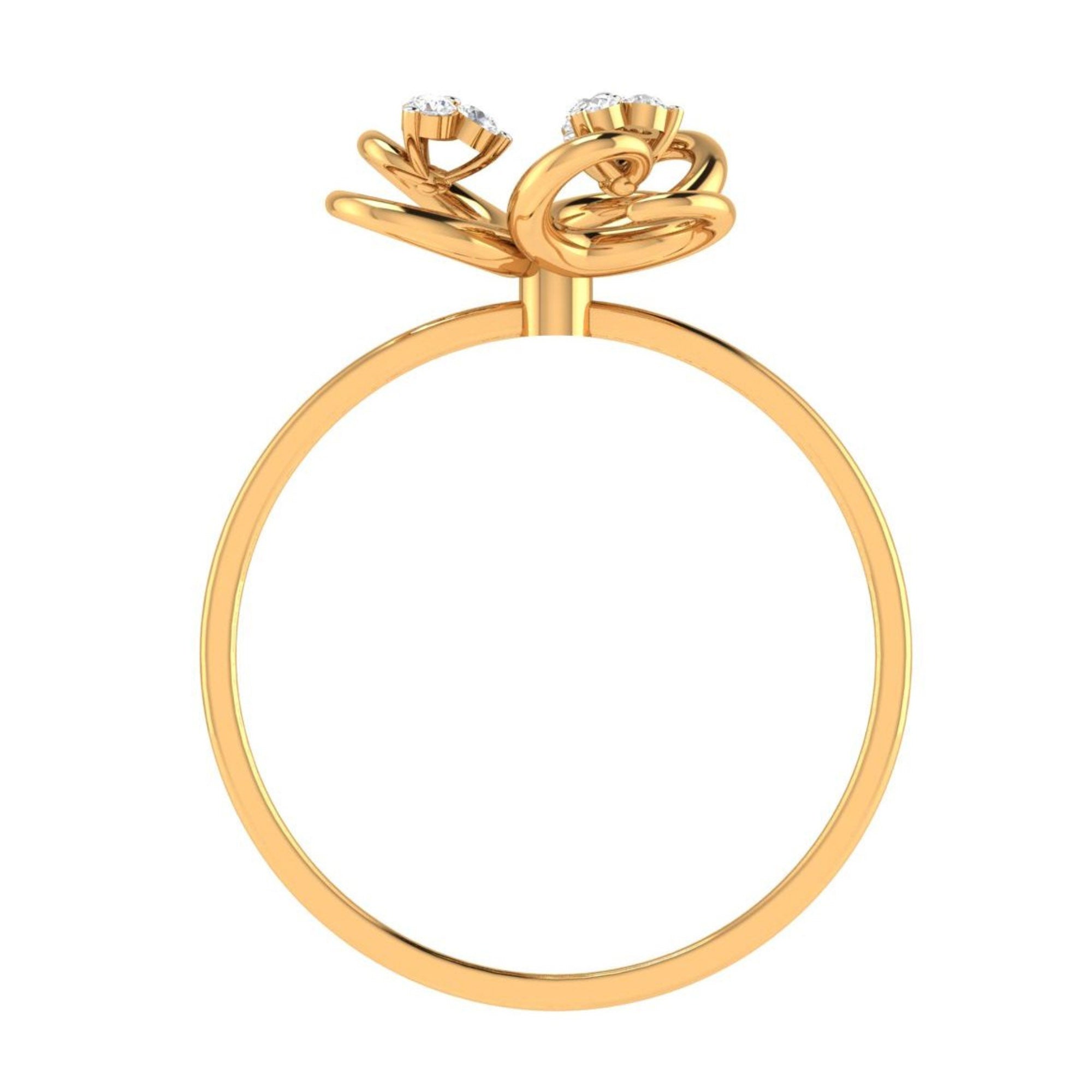 Gold Plated Triple Heart Ring